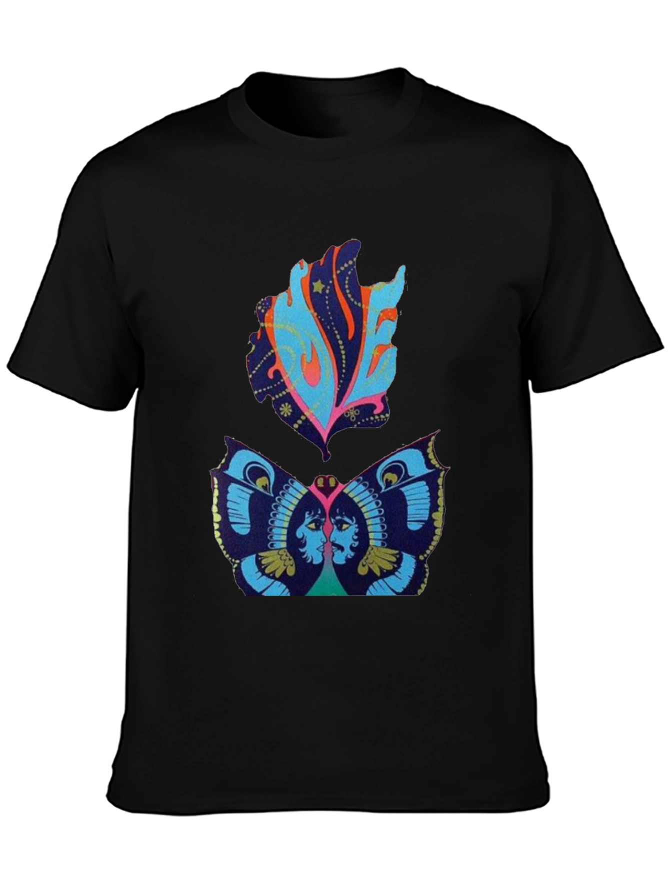 Retro Psychedelic Butterfly Graphic Tee