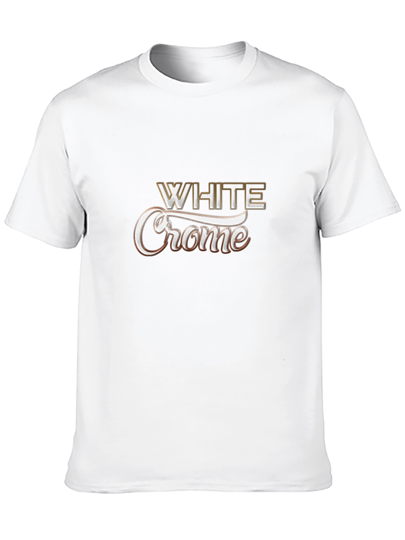 White Crome Graphic Black T-Shirt