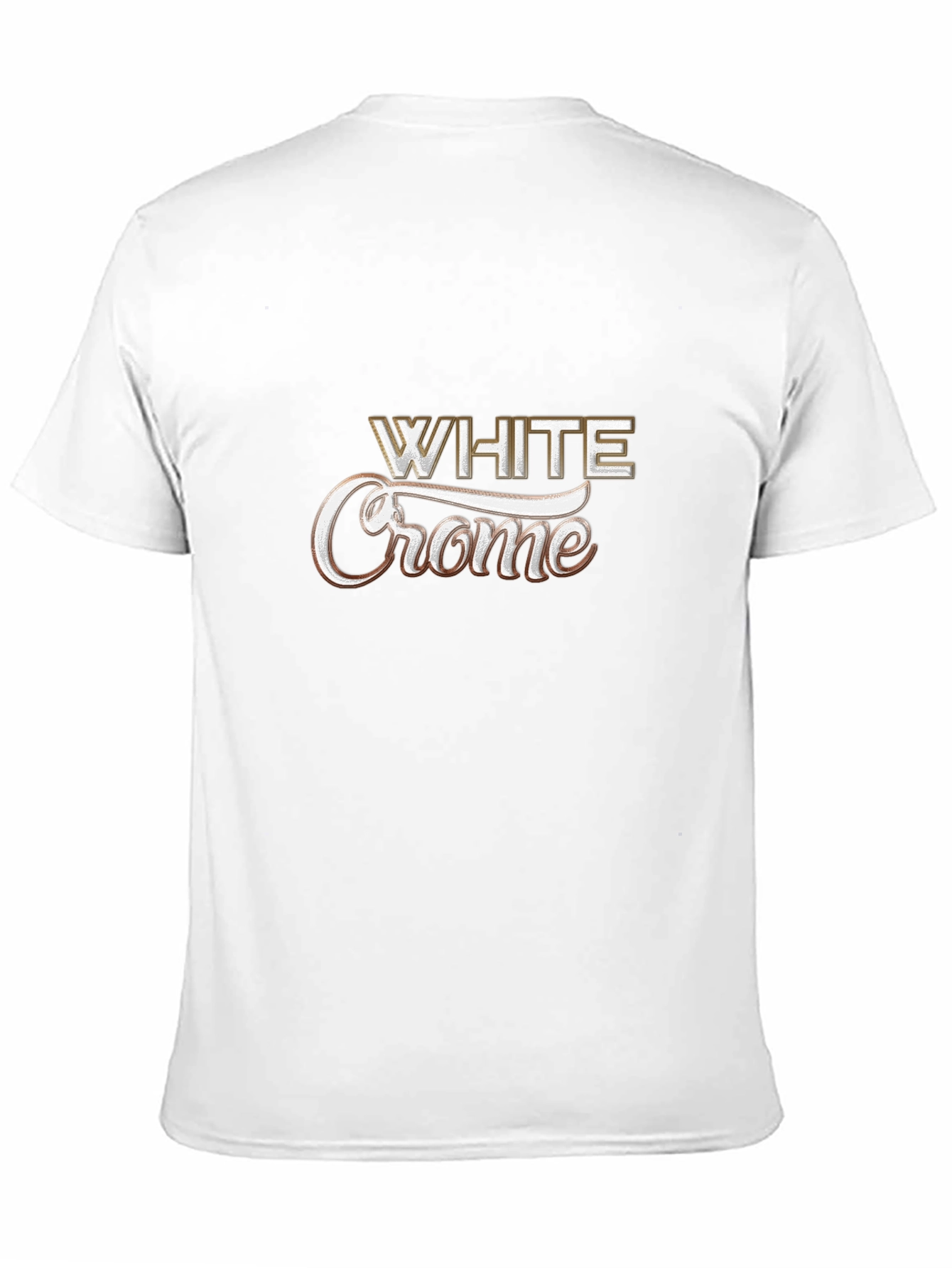 White Crome Graphic Black T-Shirt