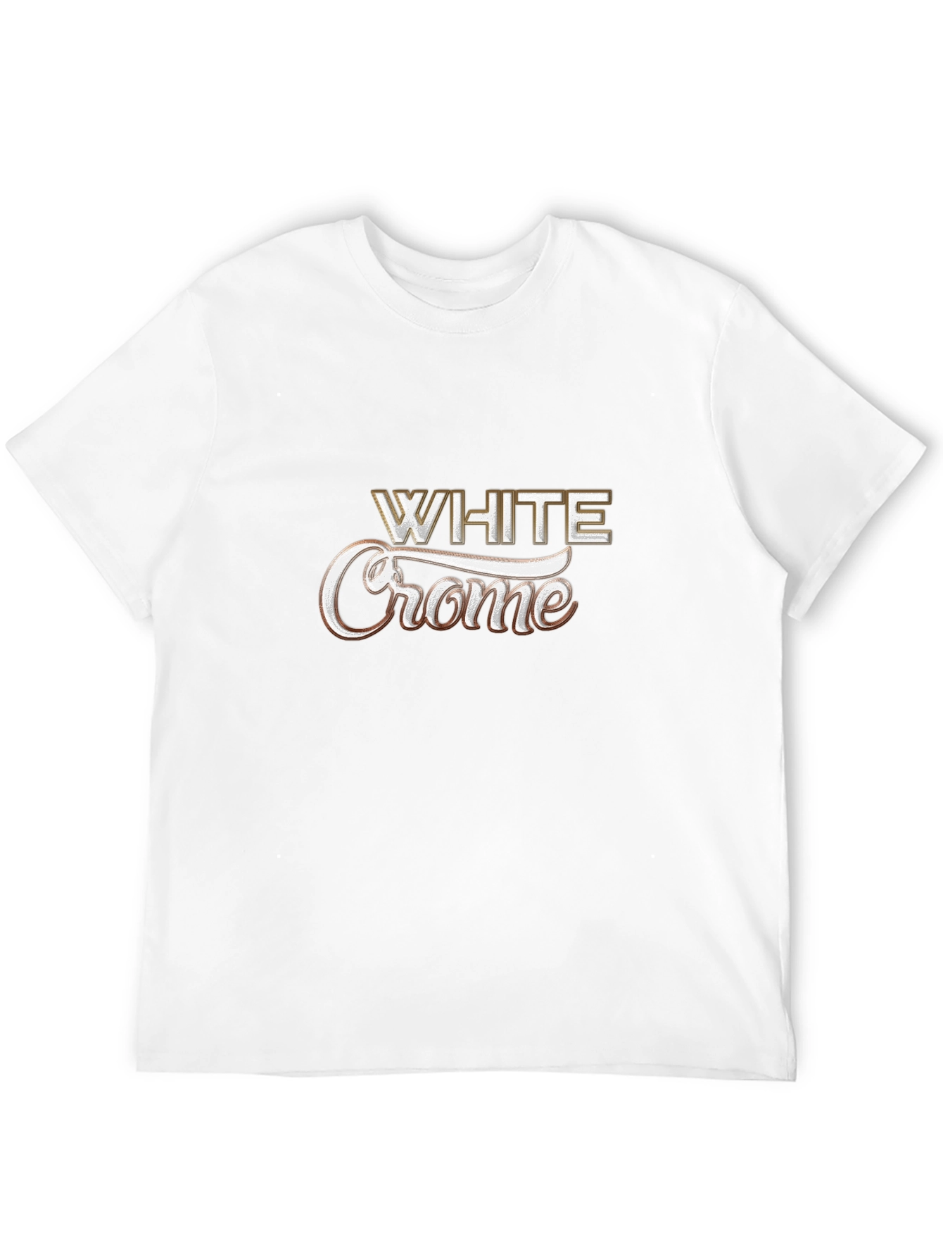 White Crome Graphic Black T-Shirt
