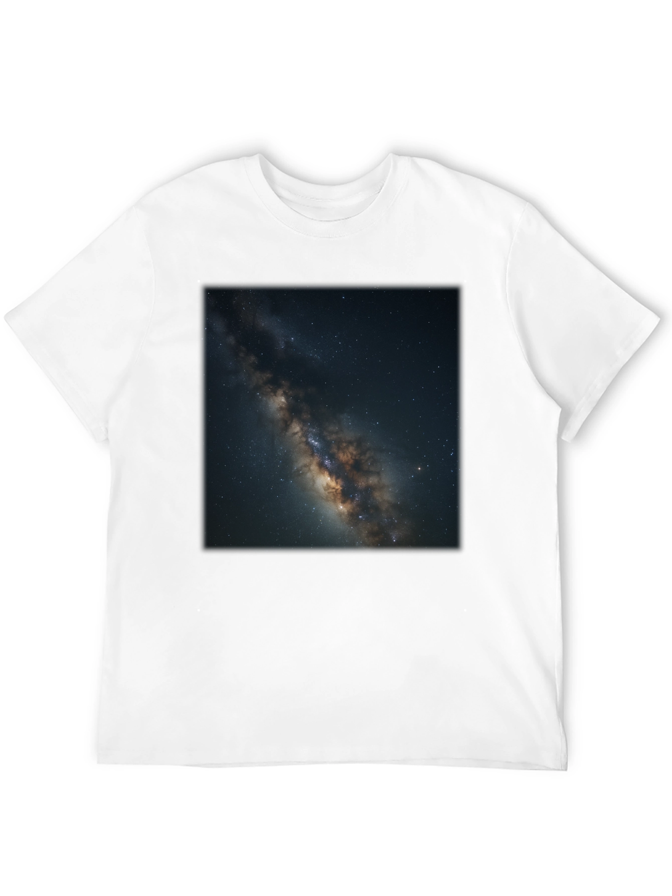 Milky Way Galaxy Graphic Black T-Shirt