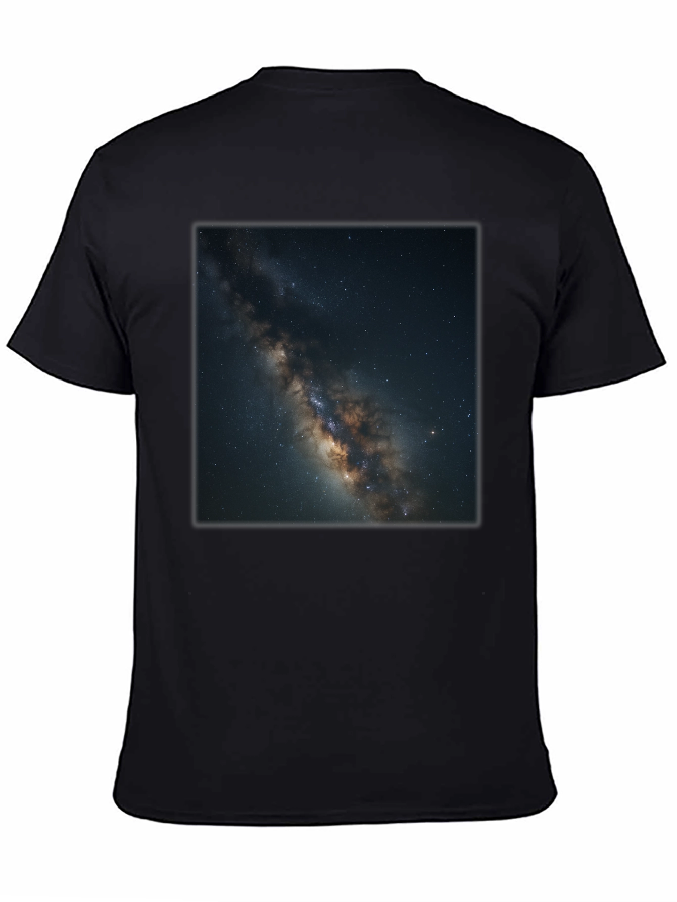 Milky Way Galaxy Graphic Black T-Shirt