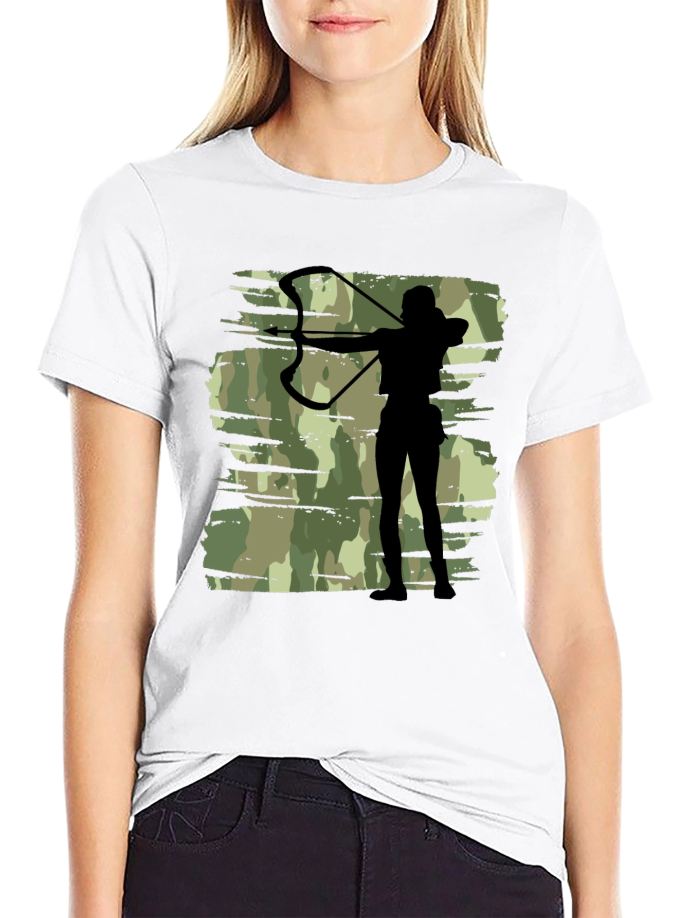 Archer Camo Tee - Black Graphic T-Shirt