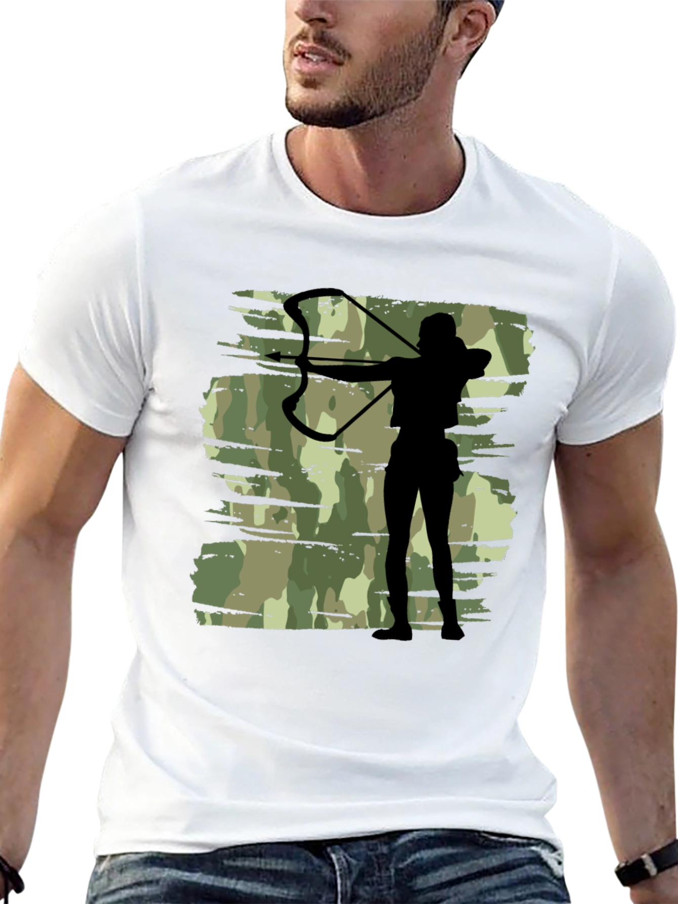 Archer Camo Tee - Black Graphic T-Shirt