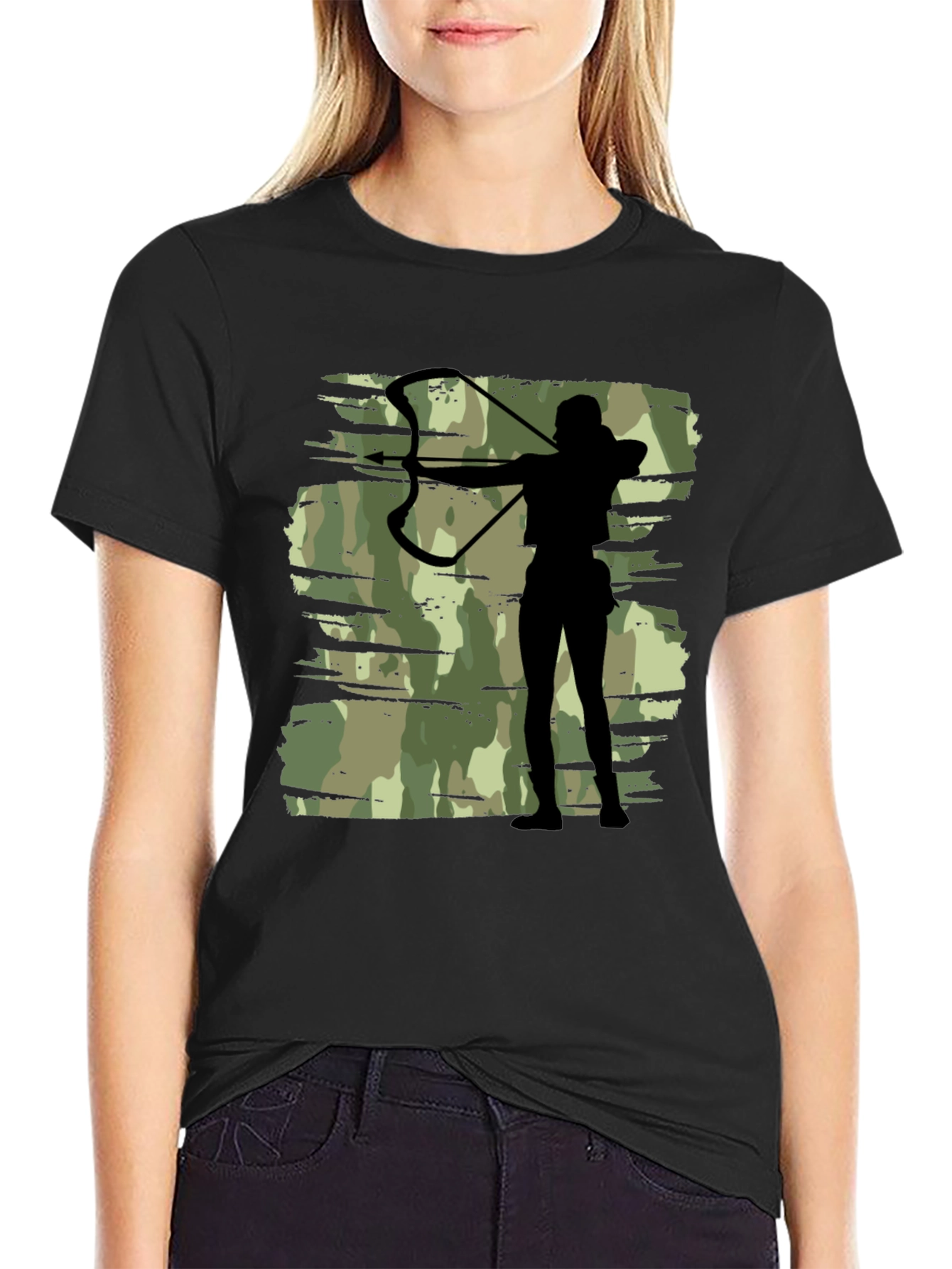 Archer Camo Tee - Black Graphic T-Shirt