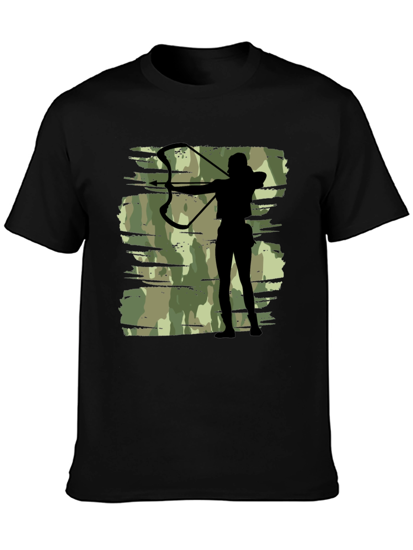 Archer Camo Tee - Black Graphic T-Shirt