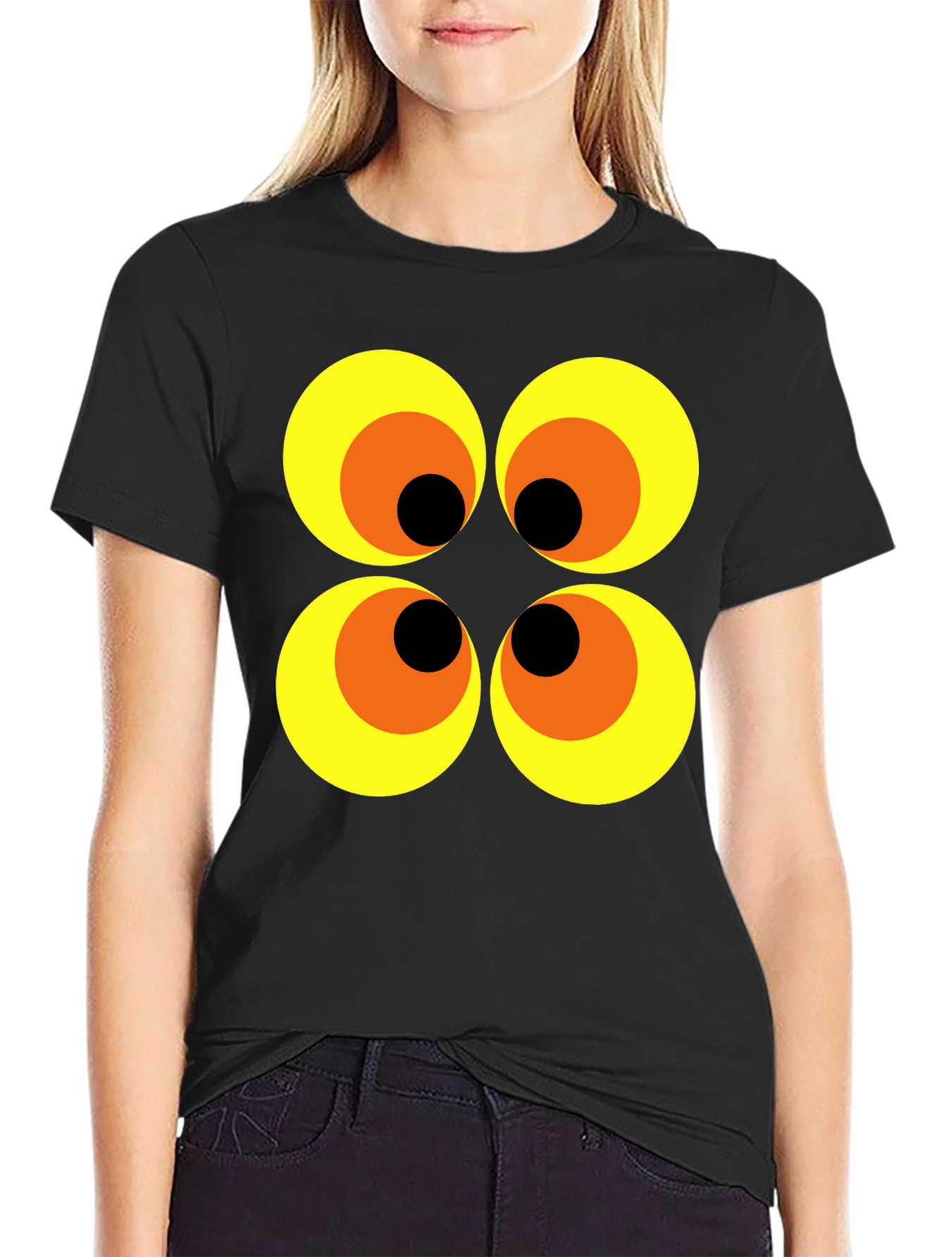 Retro Mod Circles Graphic Tee - Black