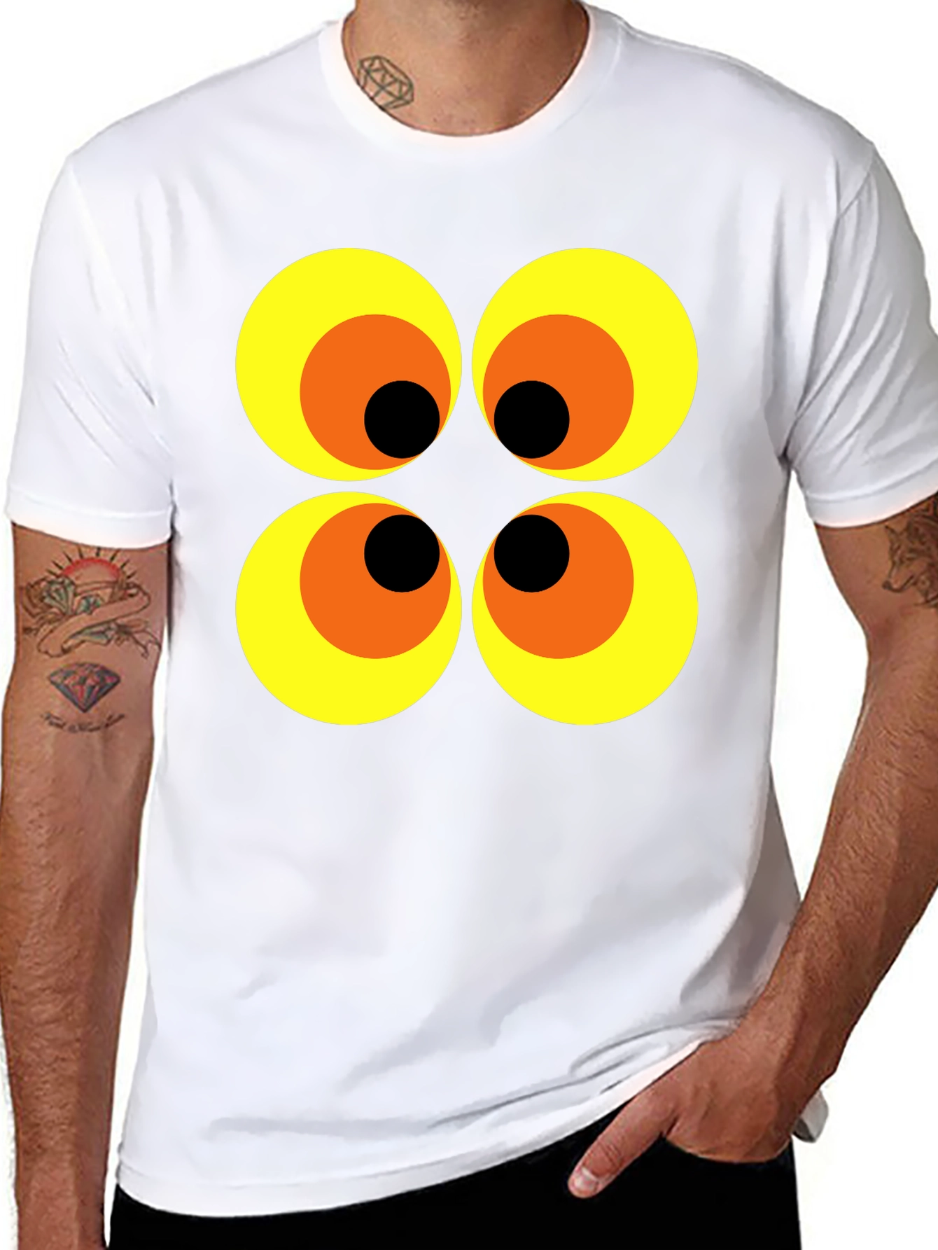 Retro Mod Circles Graphic Tee - Black
