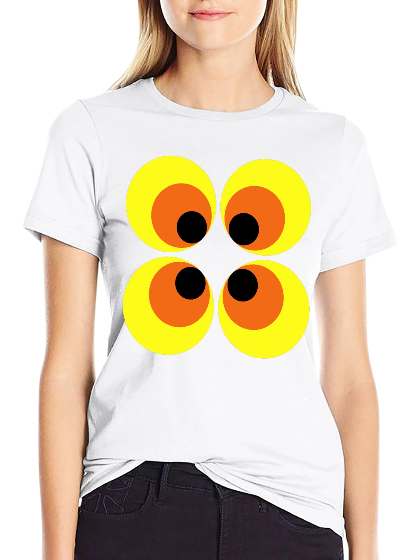 Retro Mod Circles Graphic Tee - Black