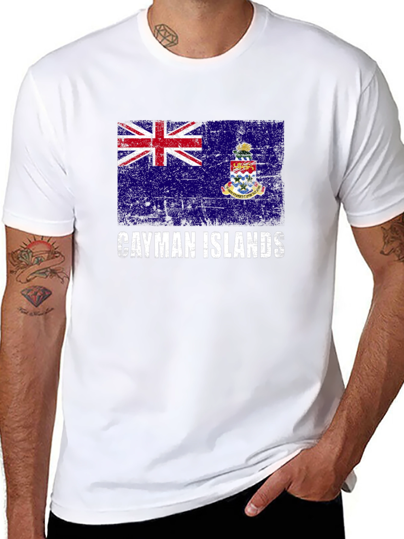 Cayman Islands Flag Graphic T-Shirt
