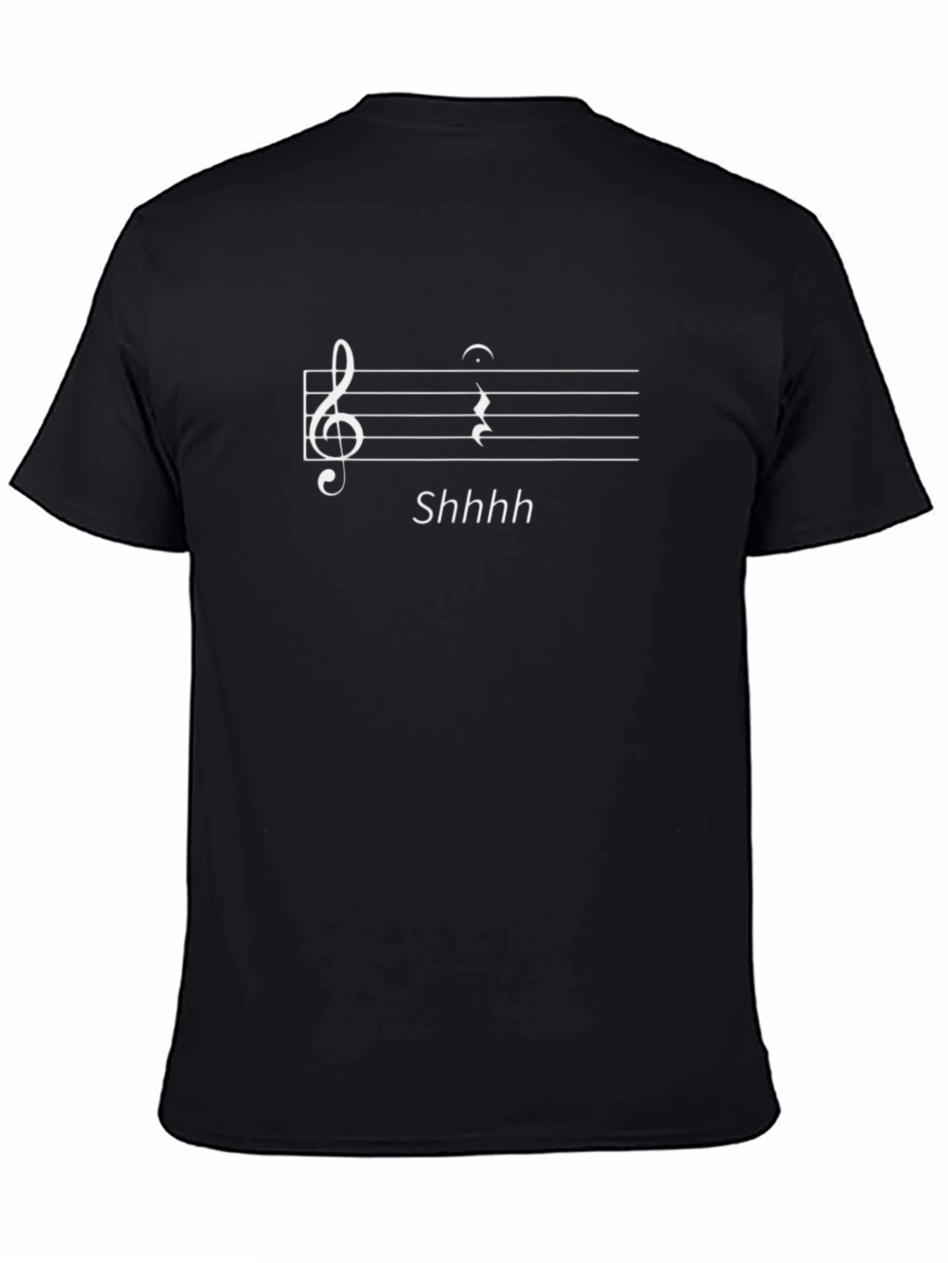 Shhhh Music Rest T-Shirt - Black Cotton Tee