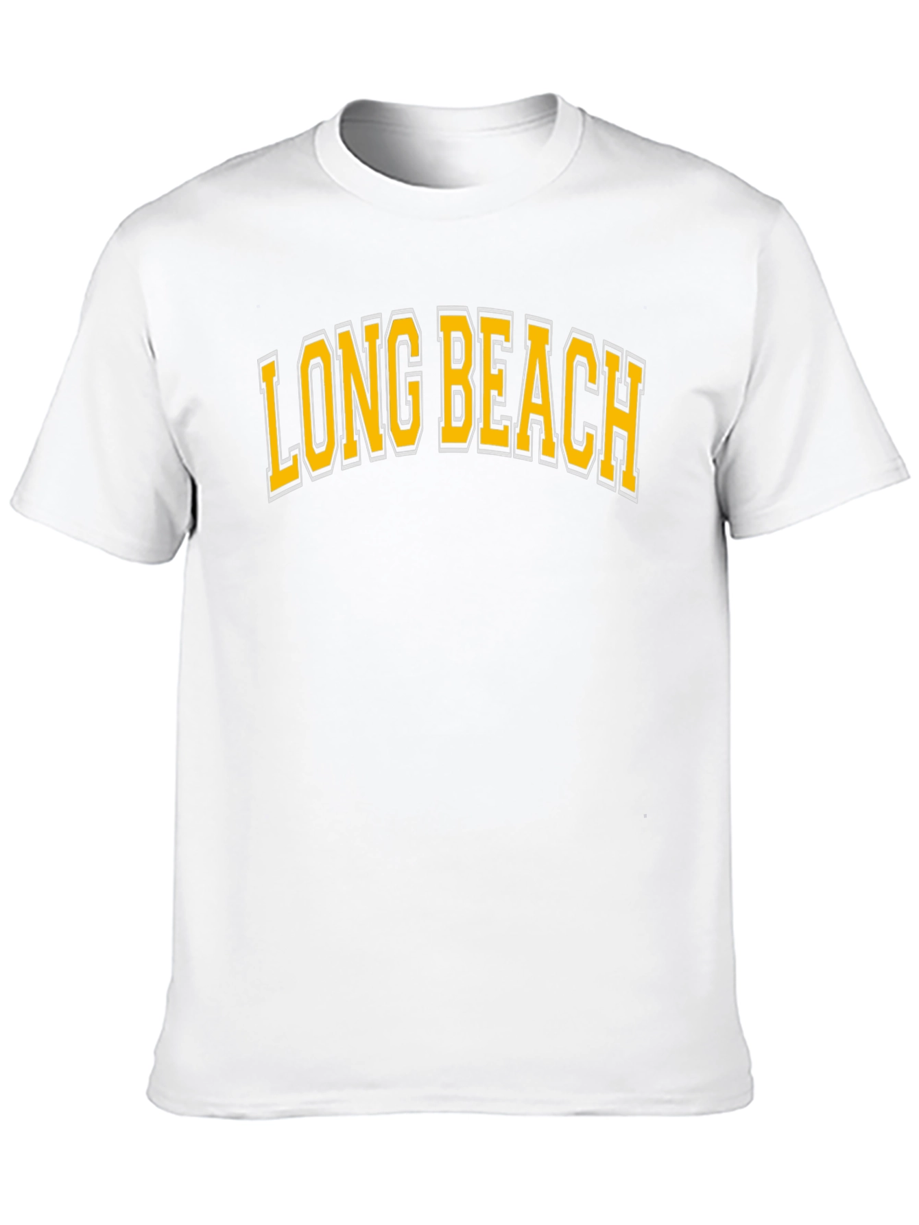 Long Beach Graphic Tee - Classic College Style T-Shirt
