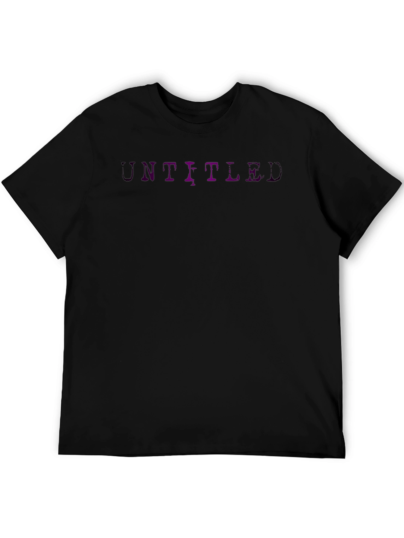 Untitled Graphic Tee - Black Casual T-Shirt