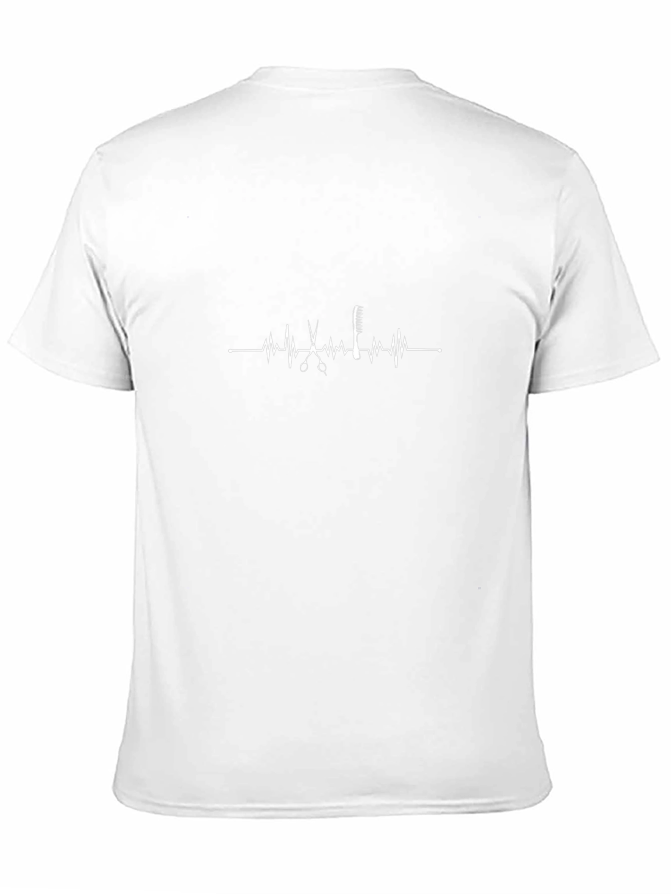 Hair Stylist Heartbeat Graphic Tee - Black