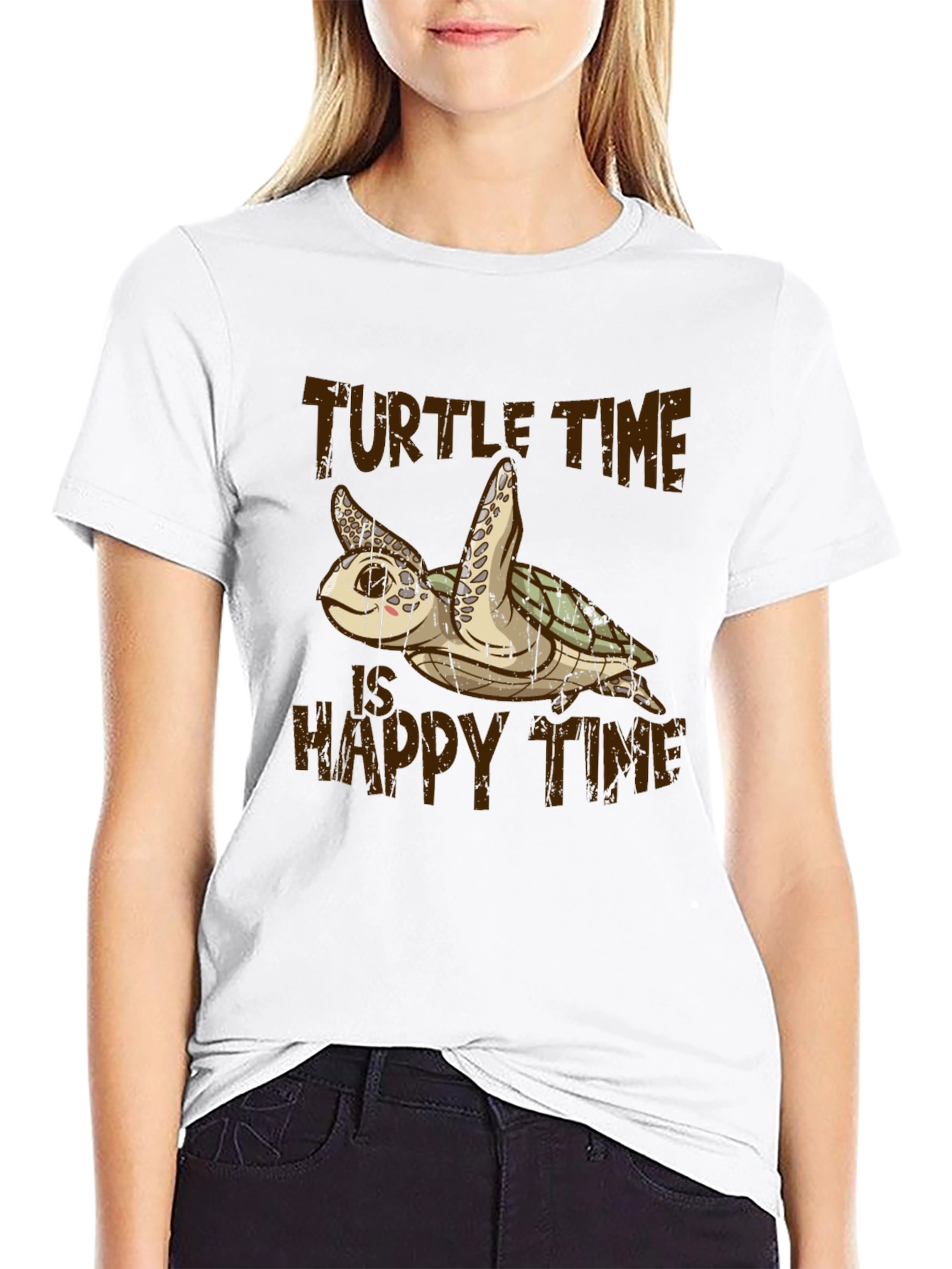 Turtle Time Happy Time Graphic Tee