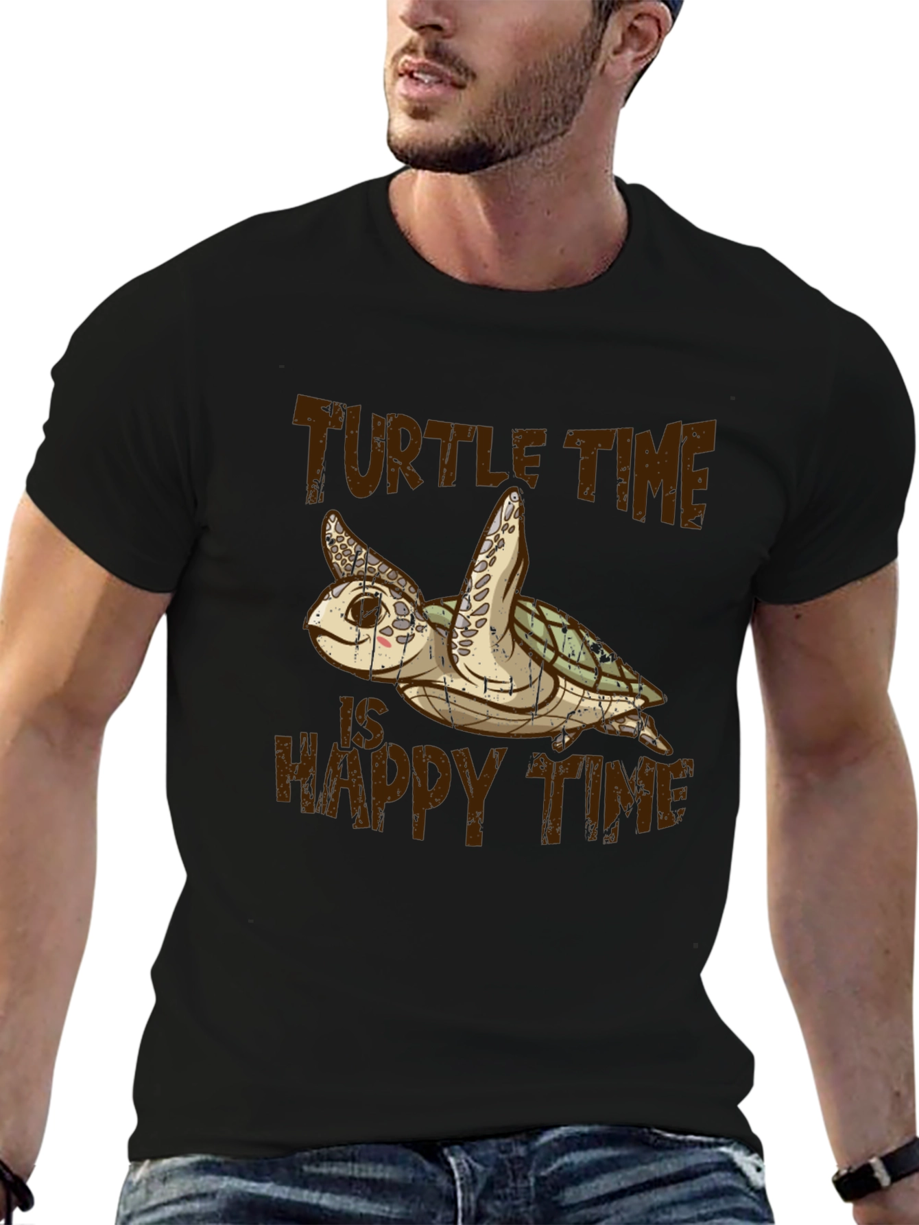 Turtle Time Happy Time Graphic Tee