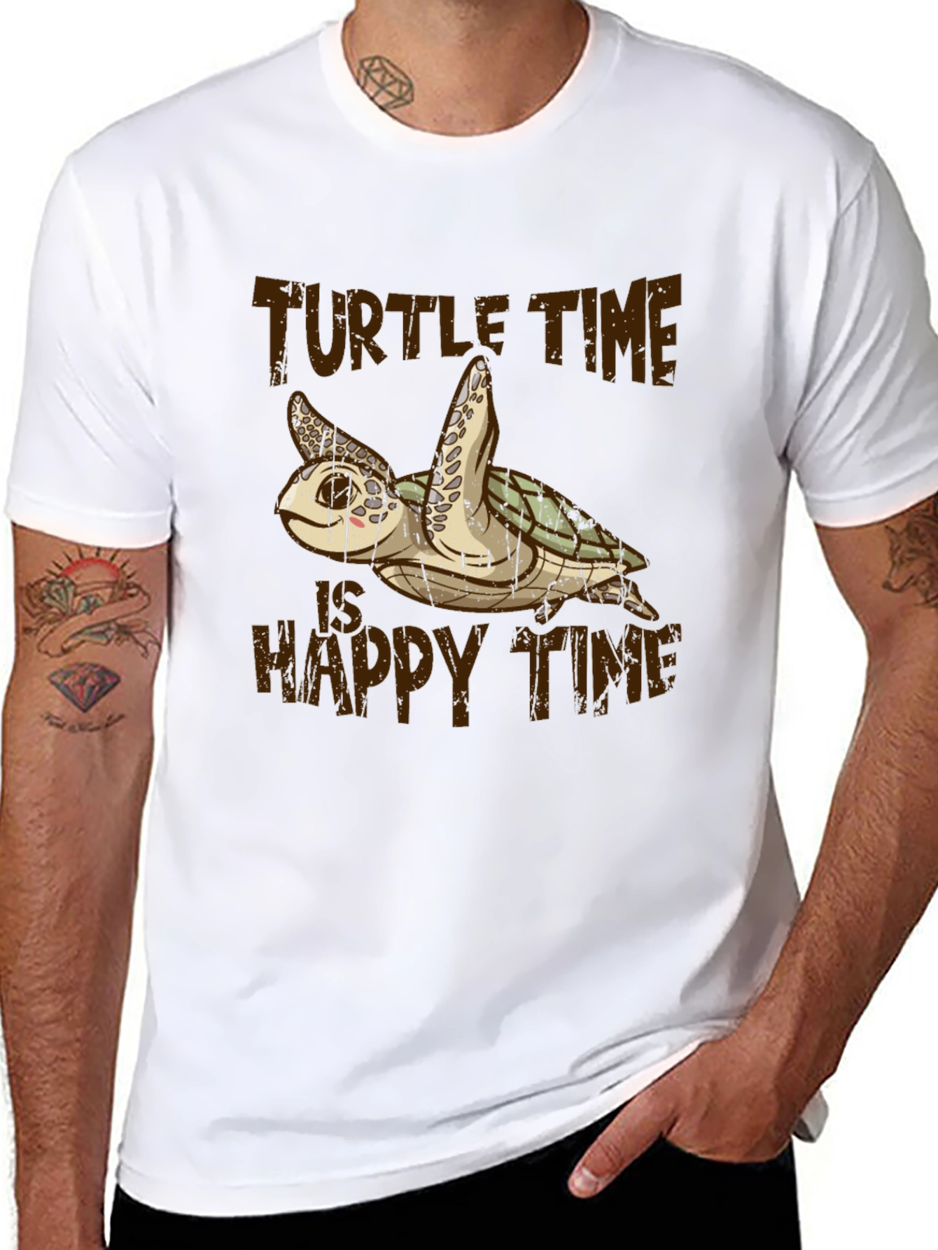 Turtle Time Happy Time Graphic Tee