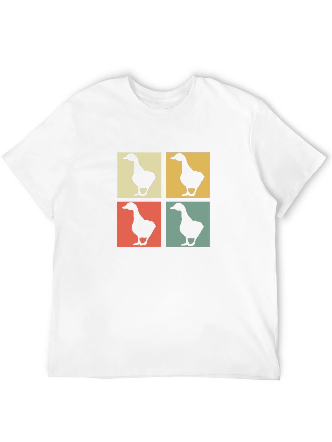 Retro Goose Pop Art Black T-Shirt