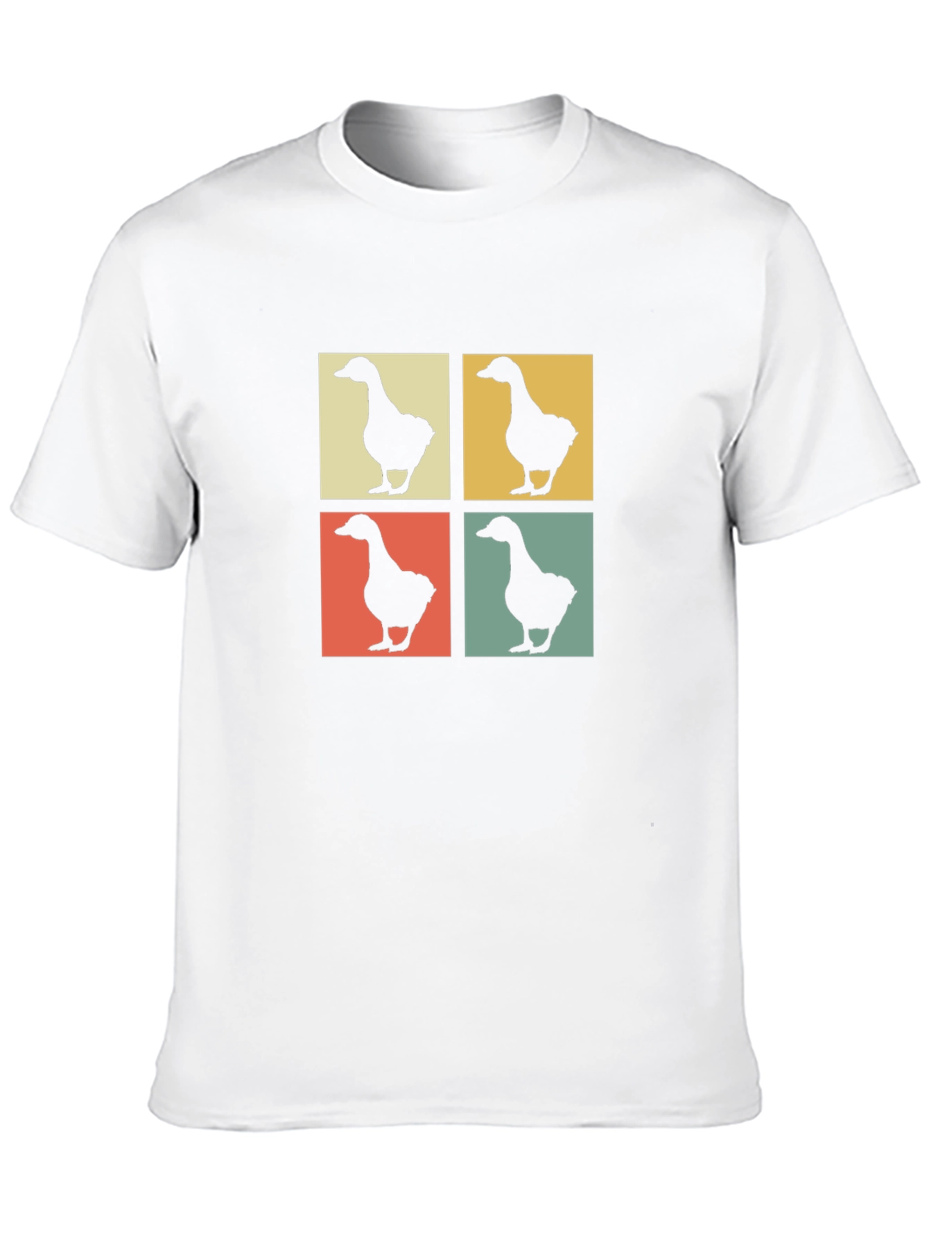 Retro Goose Pop Art Black T-Shirt