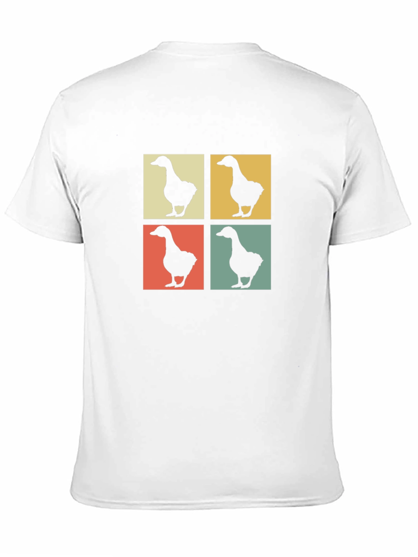 Retro Goose Pop Art Black T-Shirt
