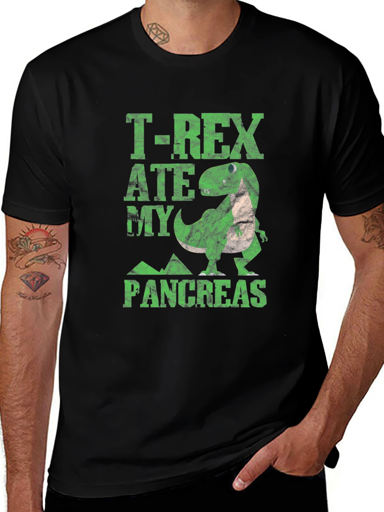 T-Rex Ate My Pancreas Graphic Tee