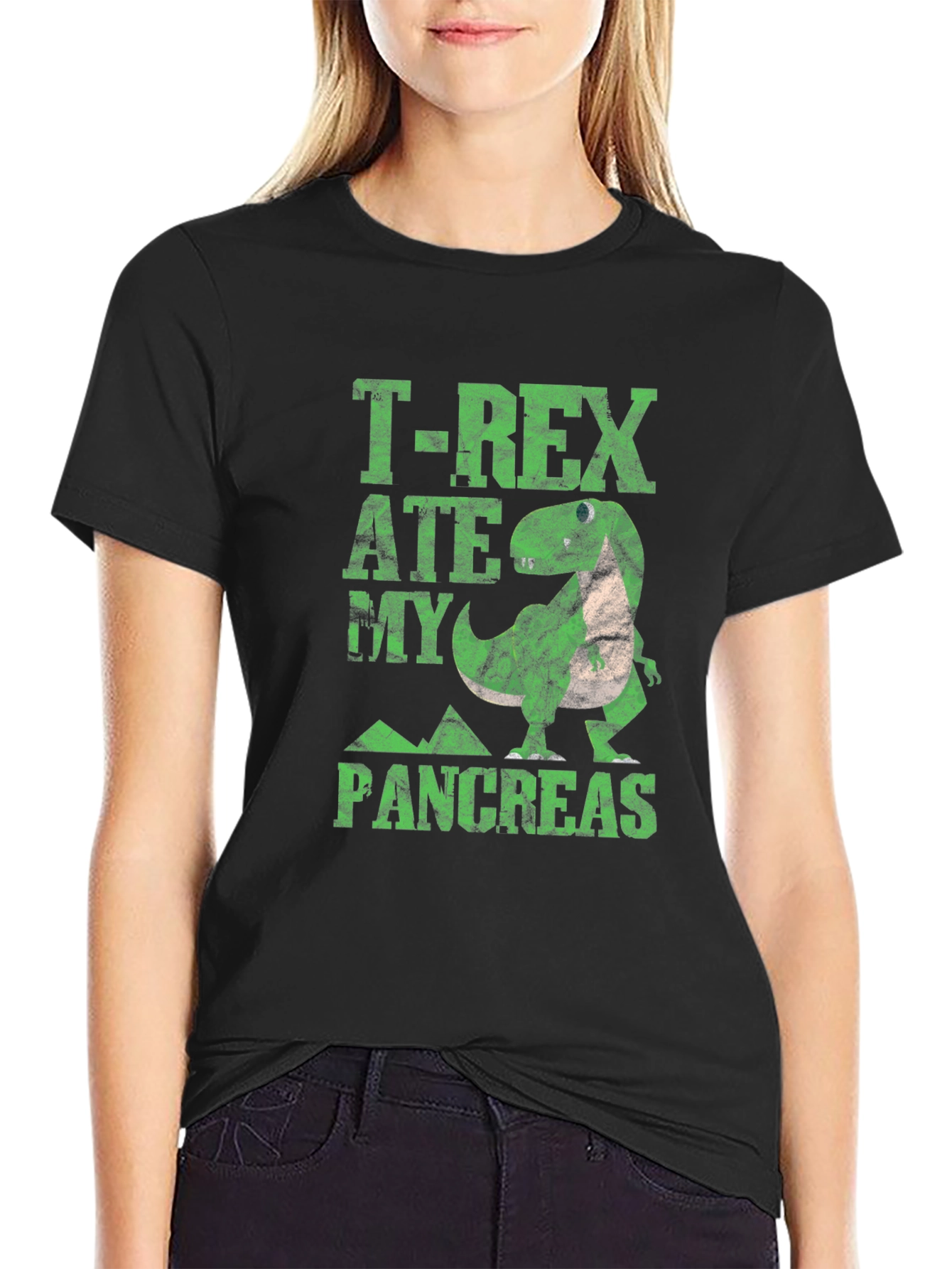 T-Rex Ate My Pancreas Graphic Tee