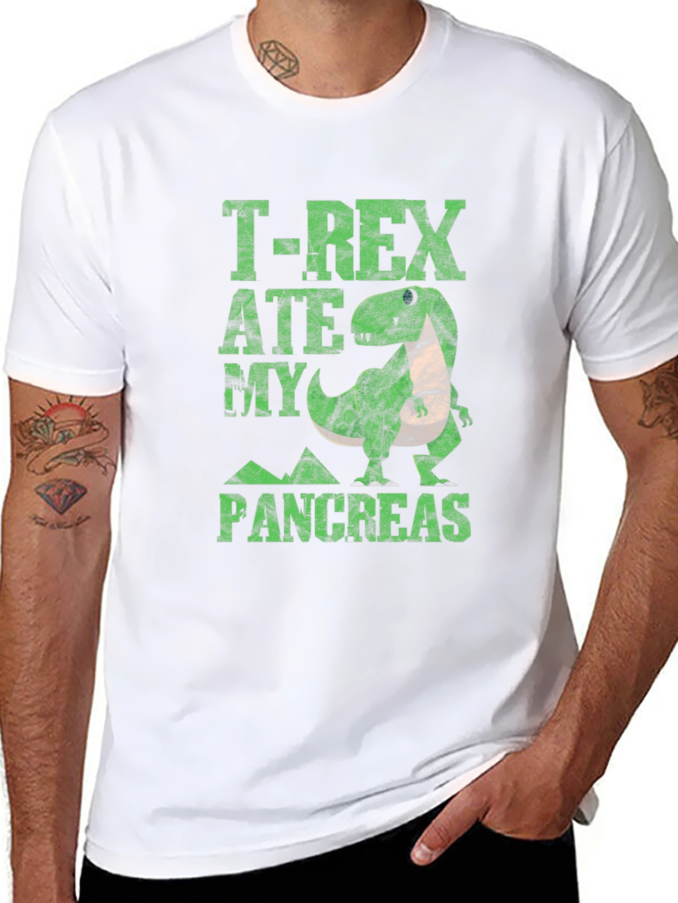 T-Rex Ate My Pancreas Graphic Tee