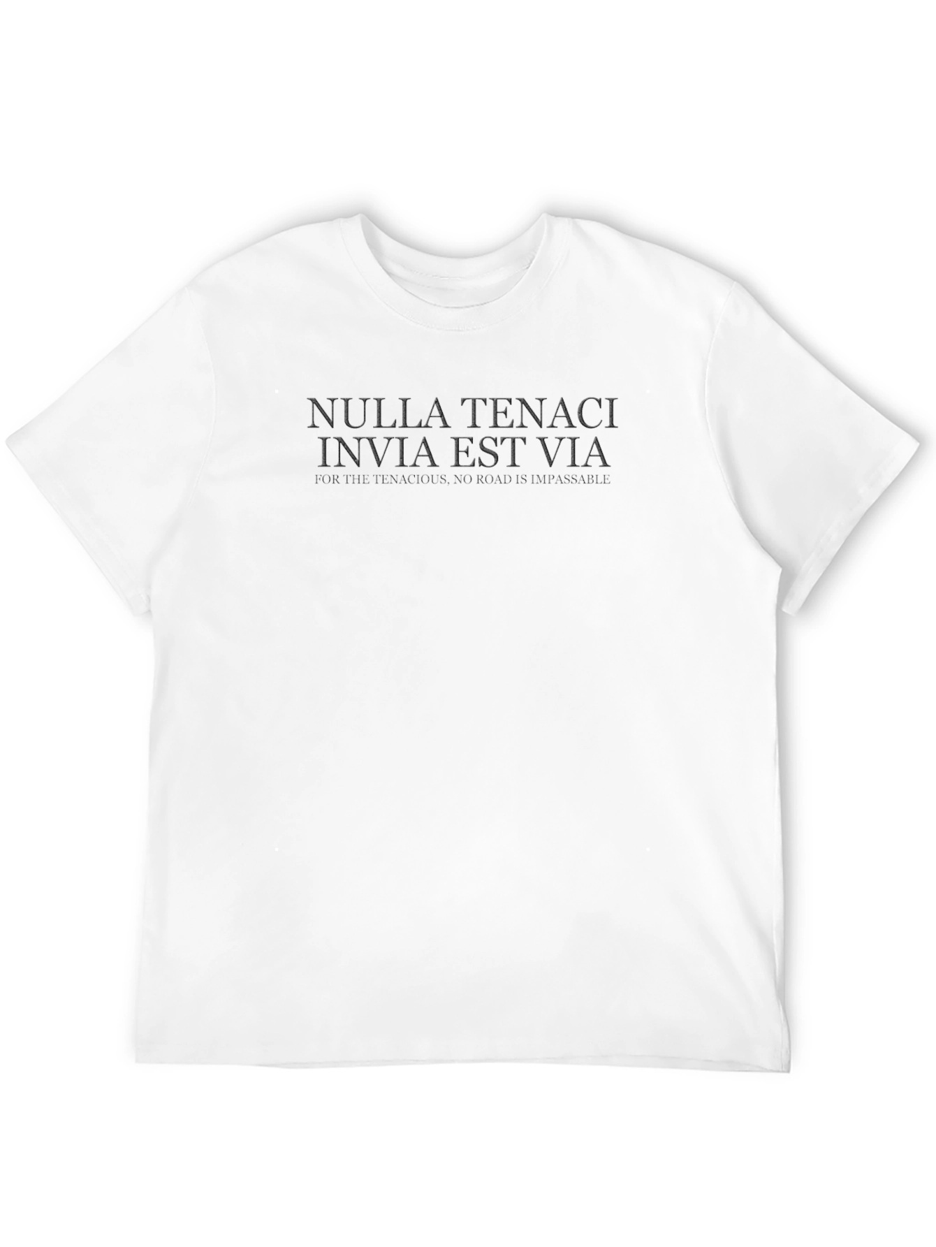 Nulla Tenaci Invia Est Via Black T-Shirt