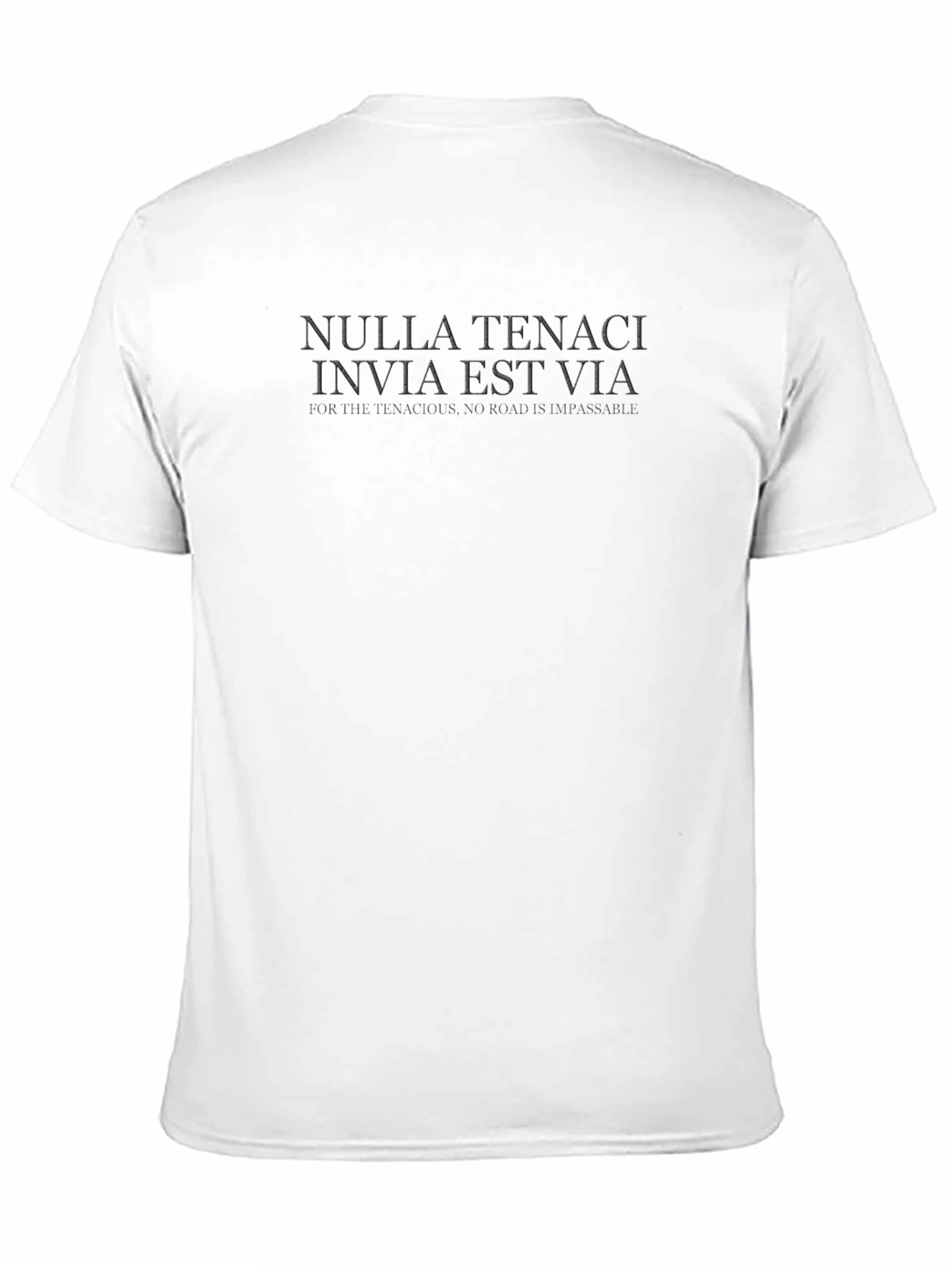 Nulla Tenaci Invia Est Via Black T-Shirt