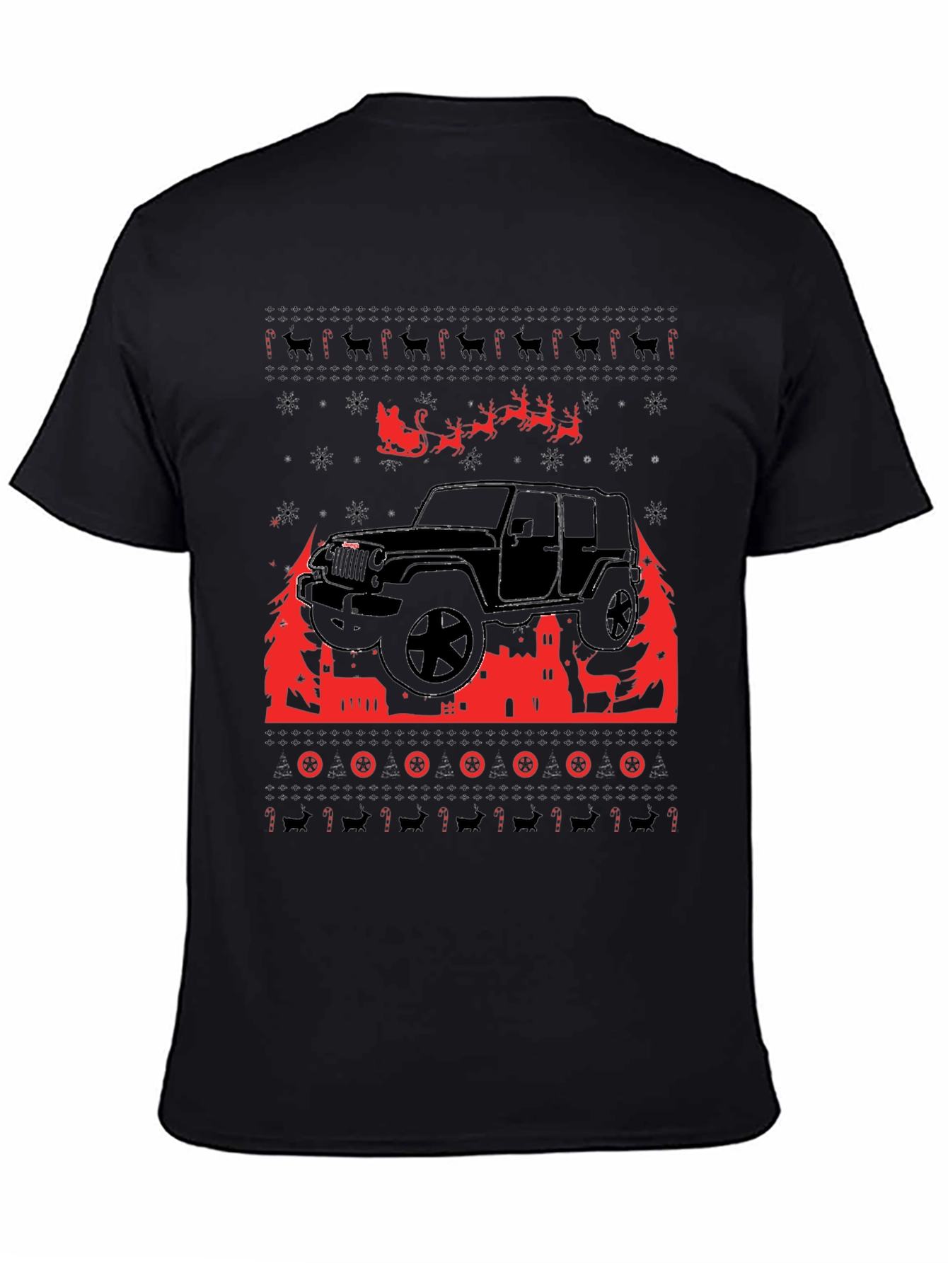 Festive 4x4 Christmas Sweater T-Shirt