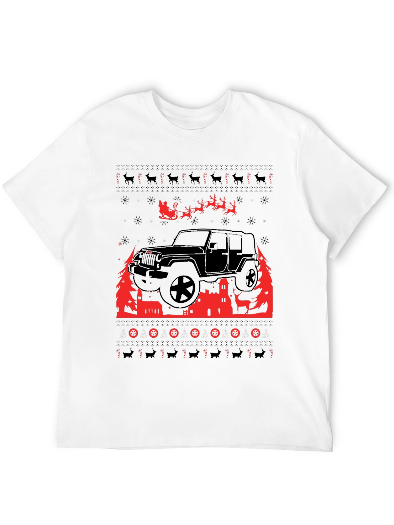 Festive 4x4 Christmas Sweater T-Shirt