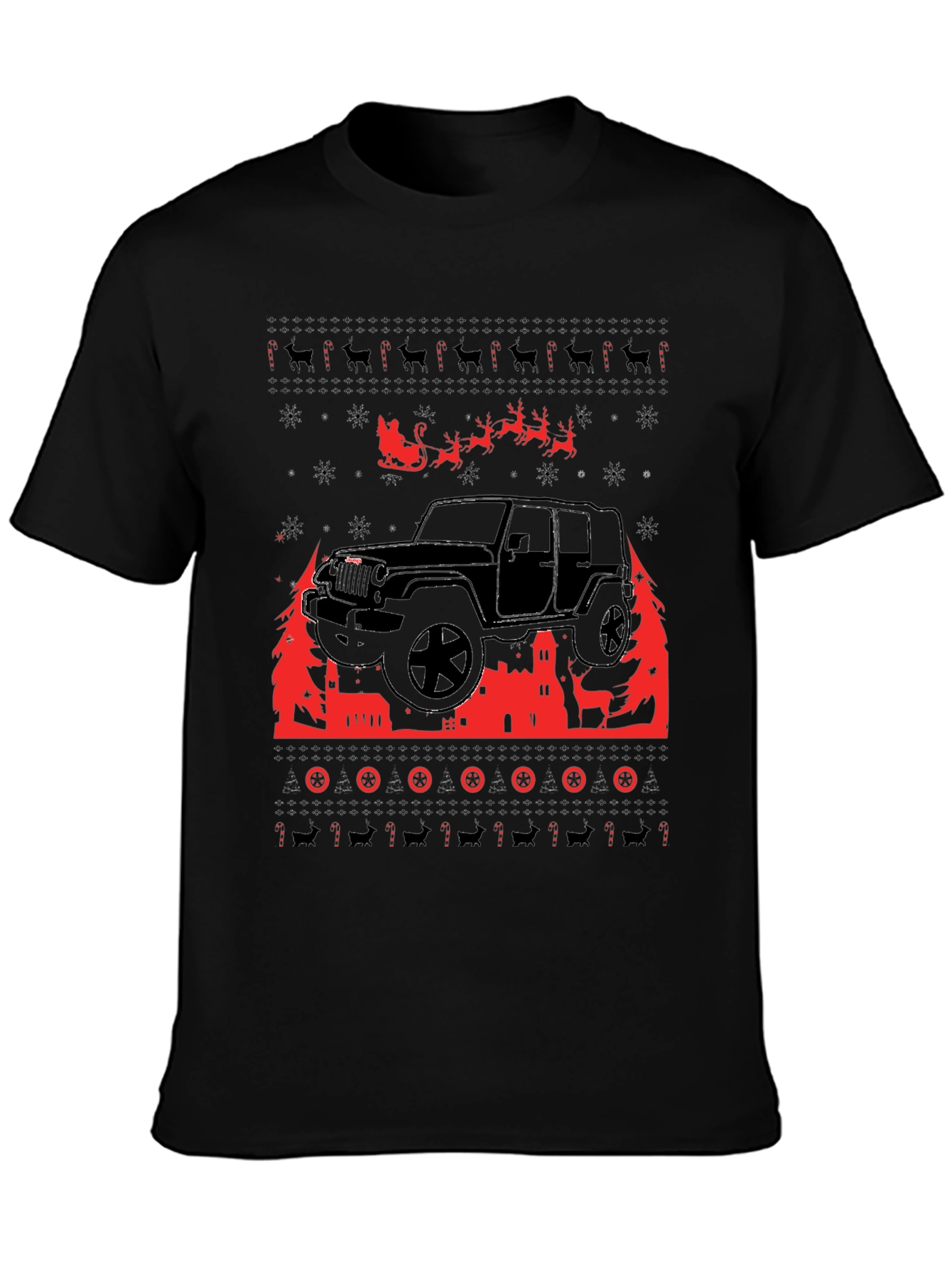 Festive 4x4 Christmas Sweater T-Shirt