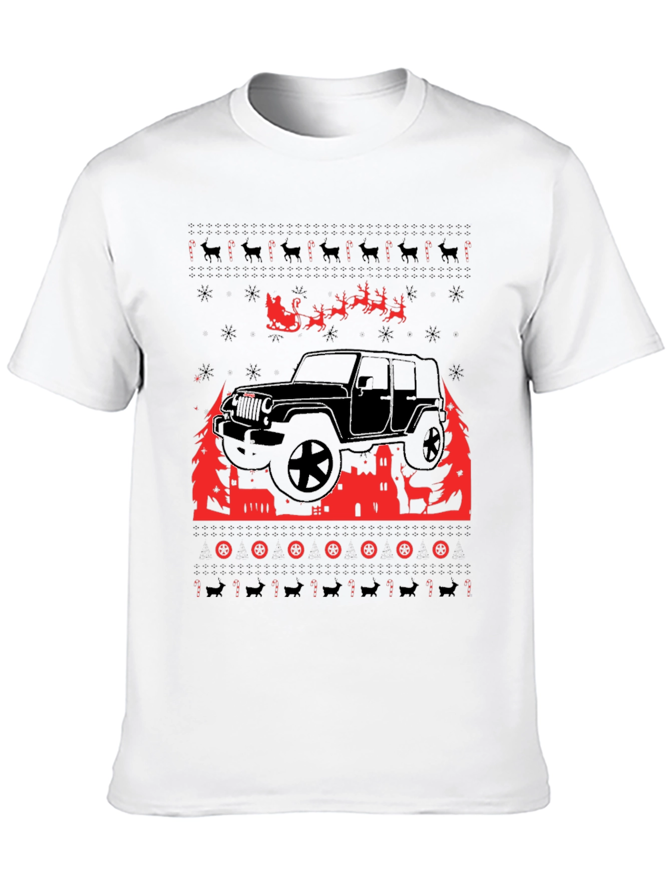 Festive 4x4 Christmas Sweater T-Shirt