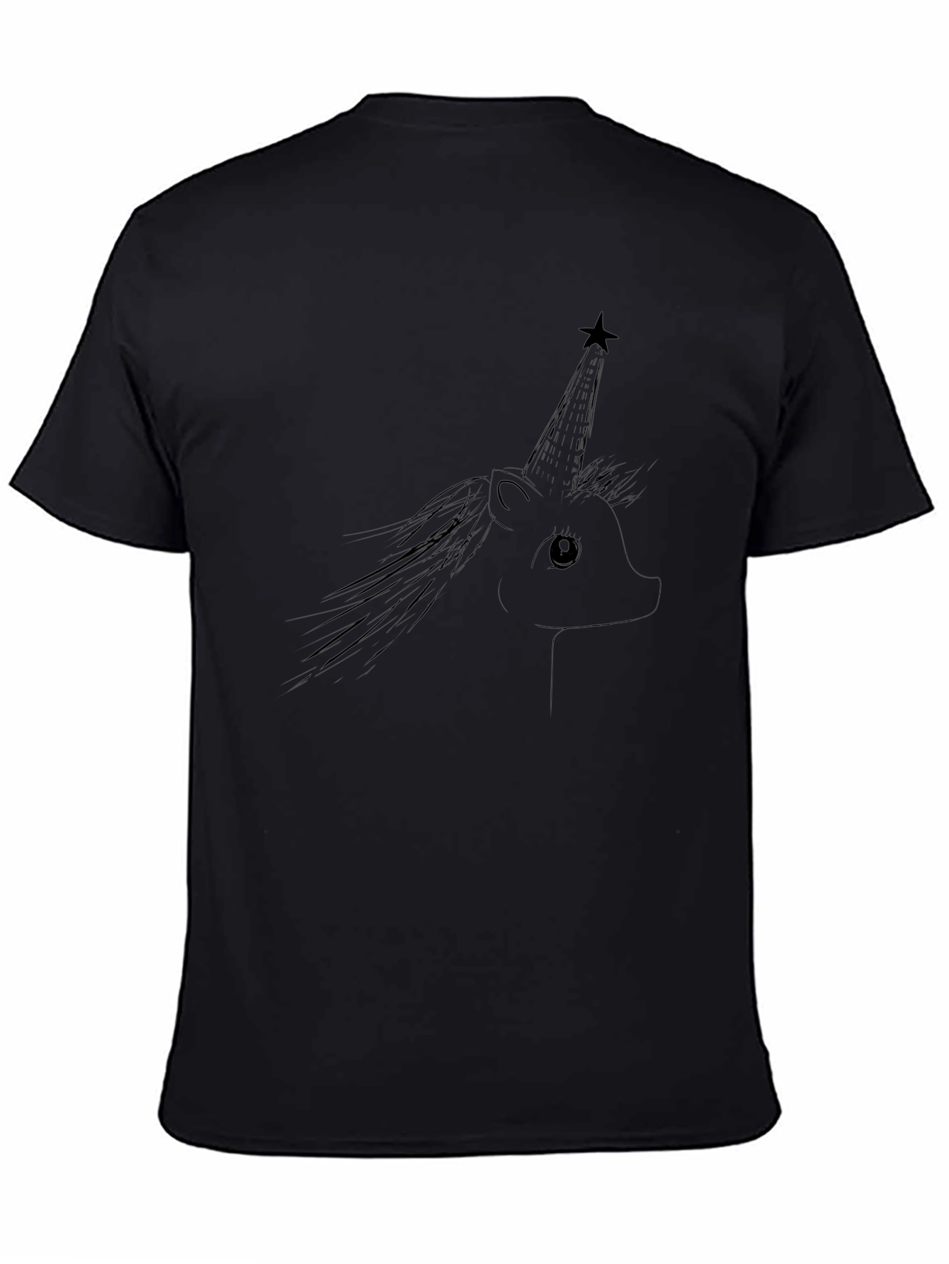 Unicorn Graphic Black Tee