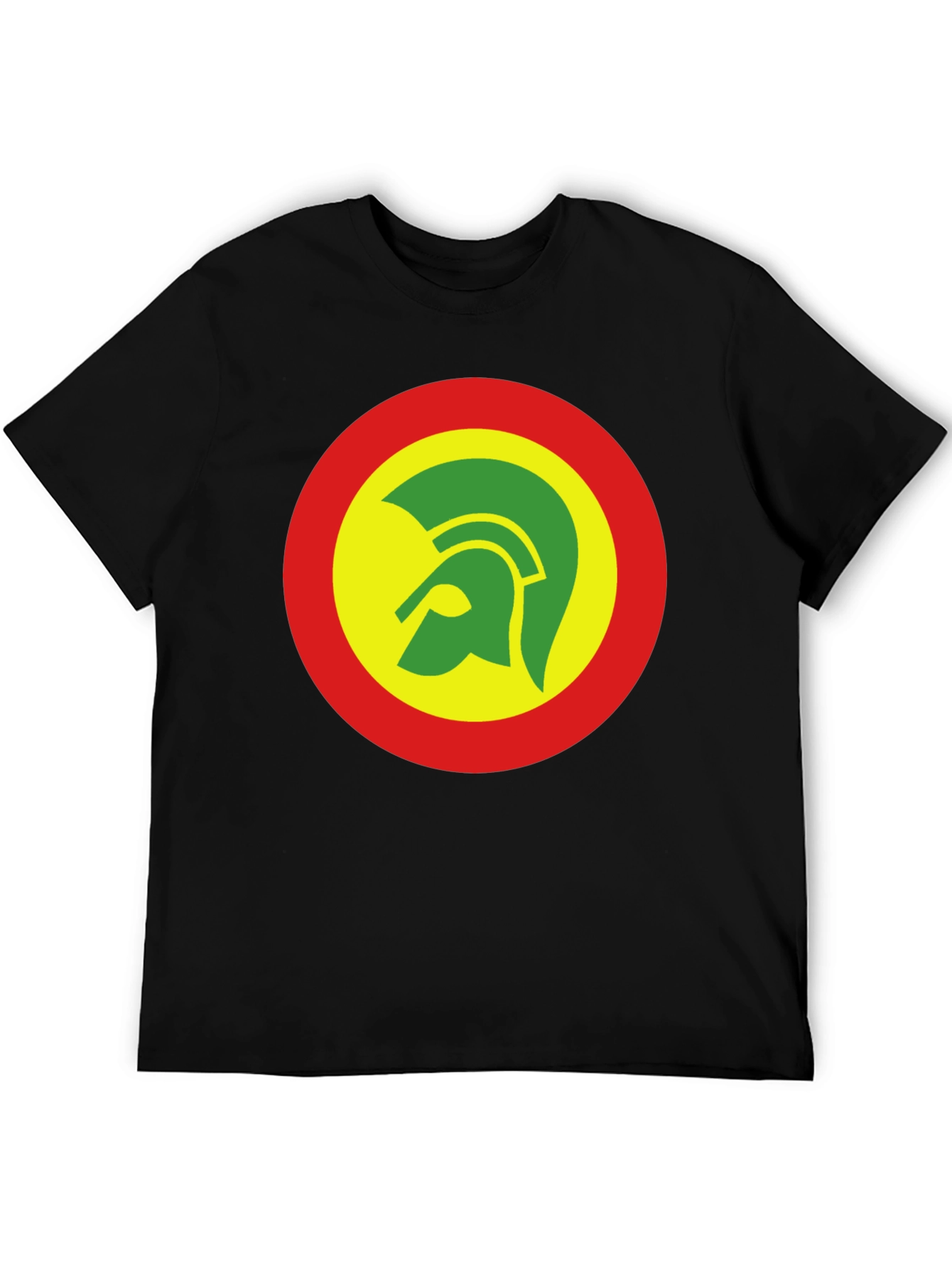 Rasta Trojan Helmet Graphic Tee - Black