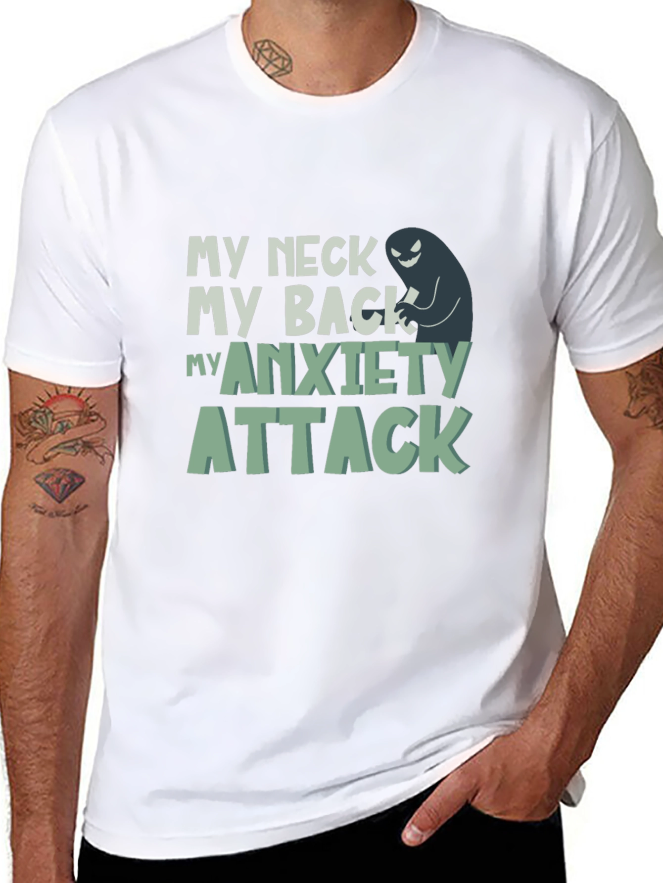 My Neck My Back My Anxiety Attack Graphic Tee