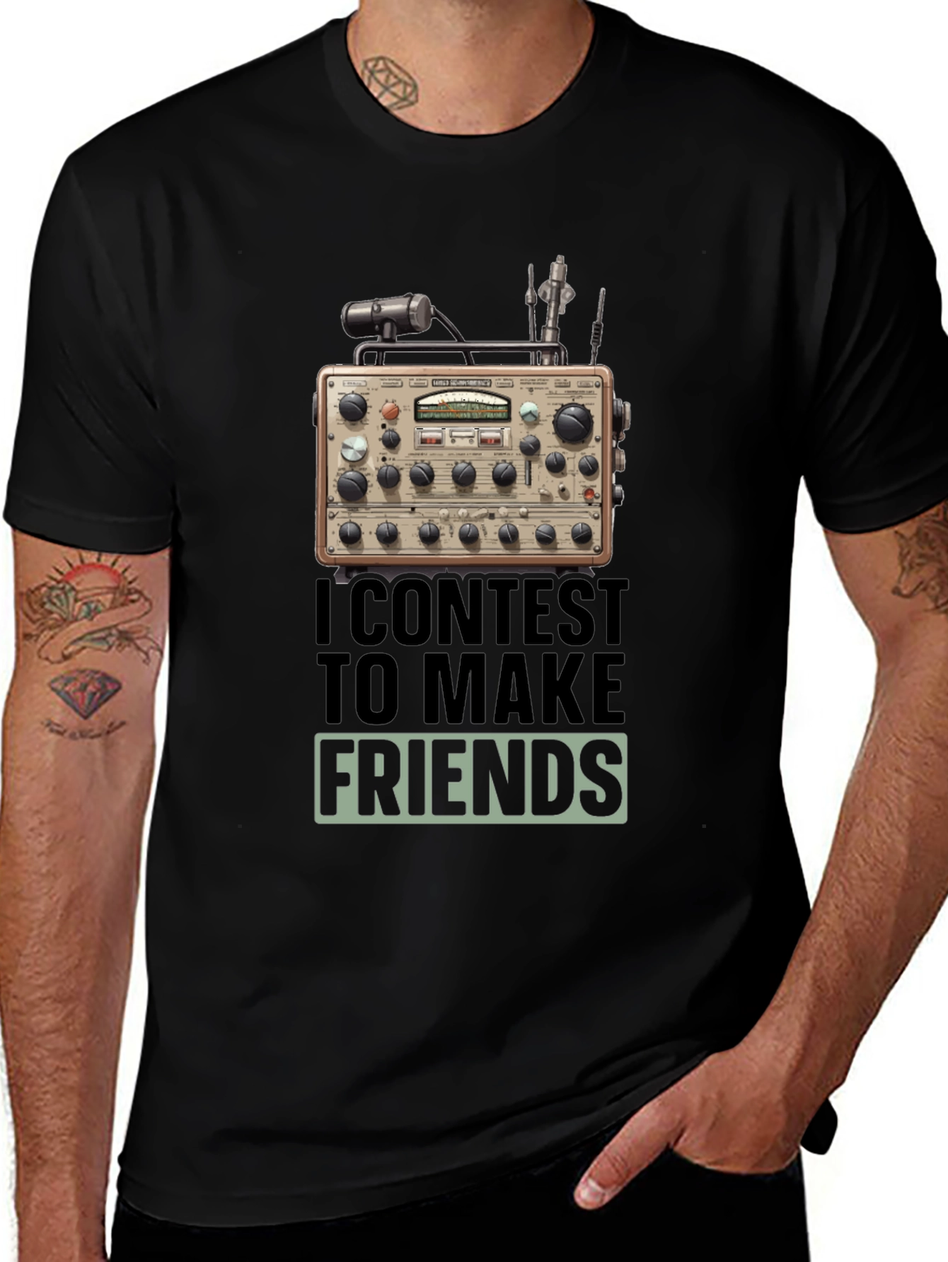 Ham Radio T-Shirt: I Contest to Make Friends