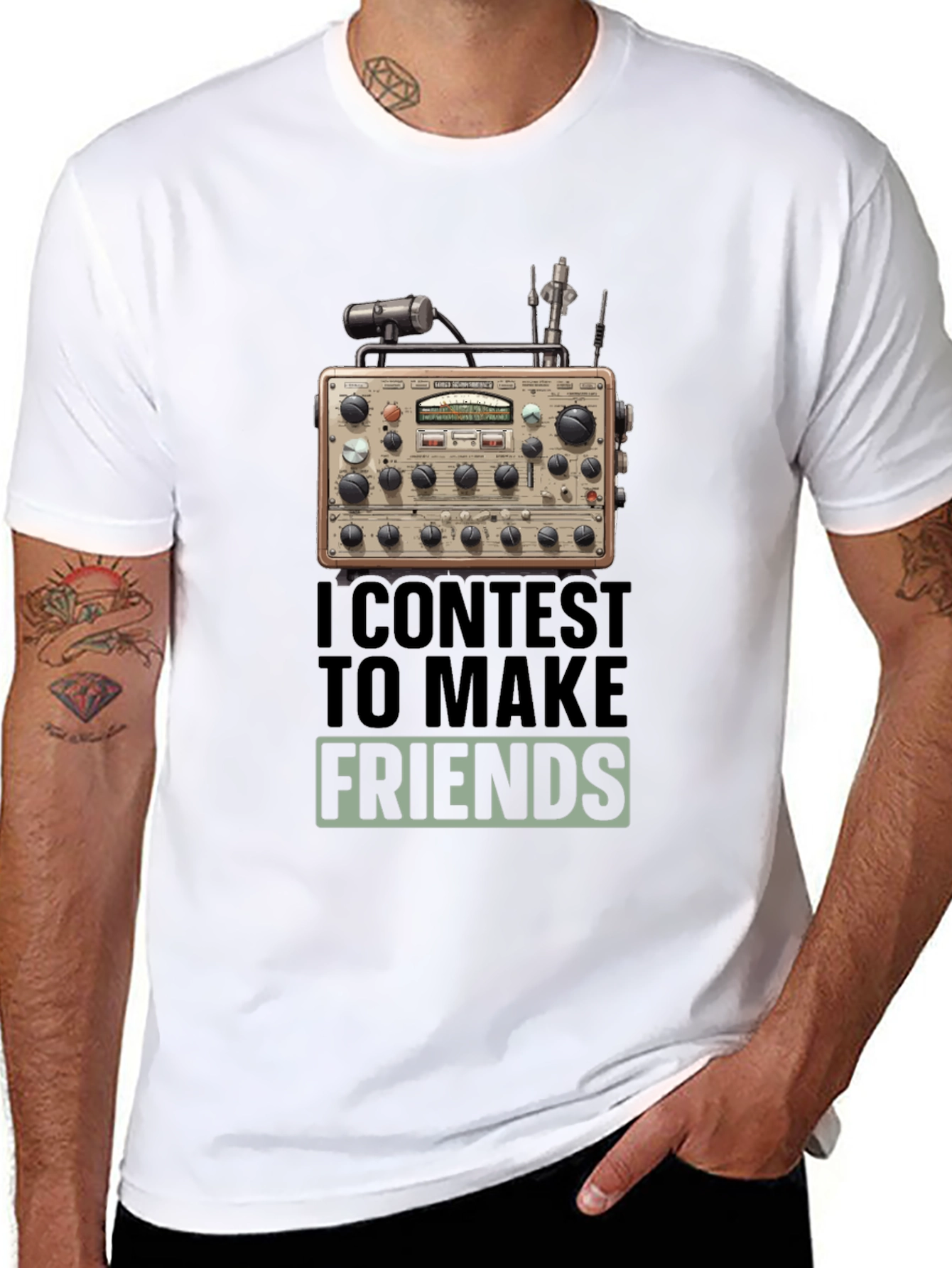 Ham Radio T-Shirt: I Contest to Make Friends