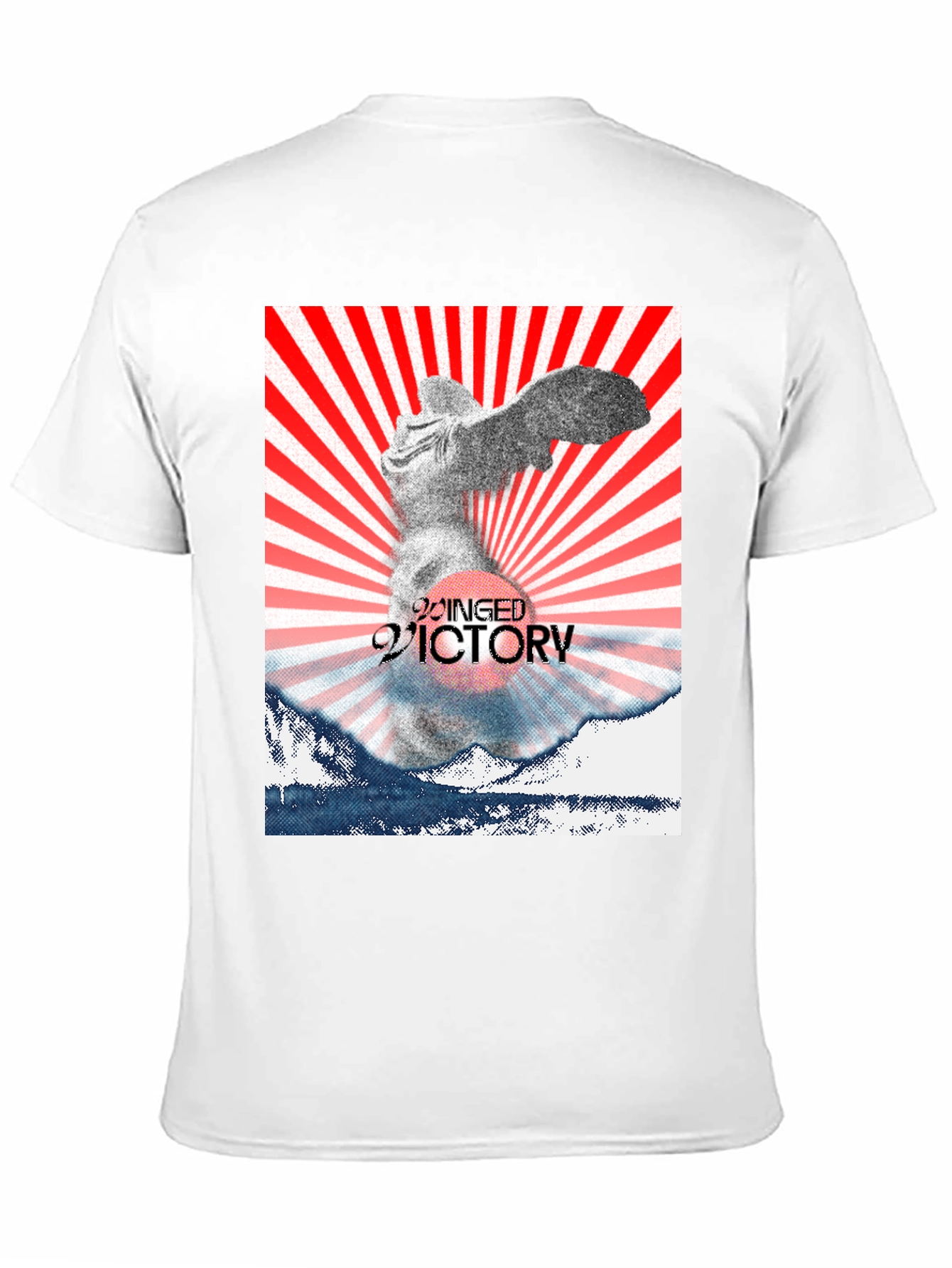 Winged Victory Graphic Tee - Black Cotton Blend