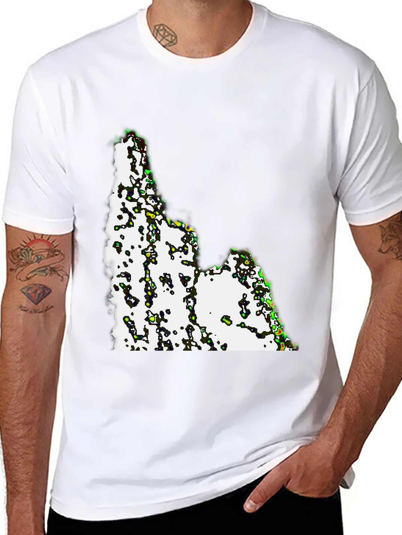 Idaho State Outline T-Shirt - Graphic Print Tee