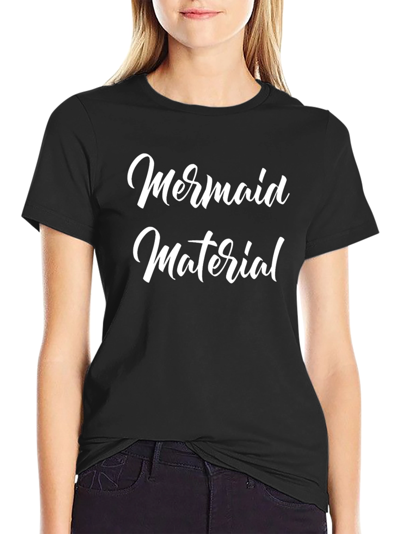 Mermaid Material Black T-Shirt