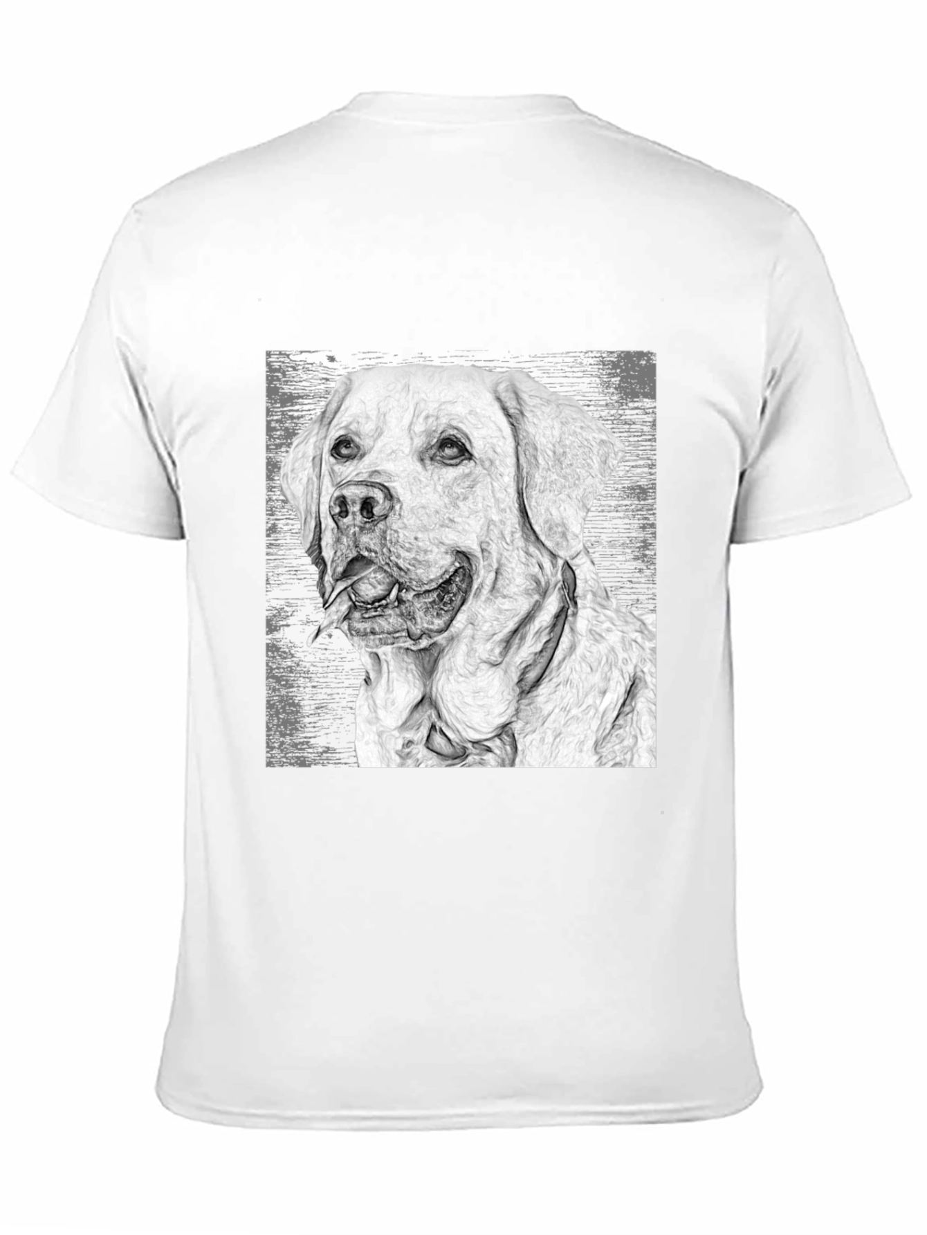 Labrador Dog Sketch Graphic T-Shirt - Black