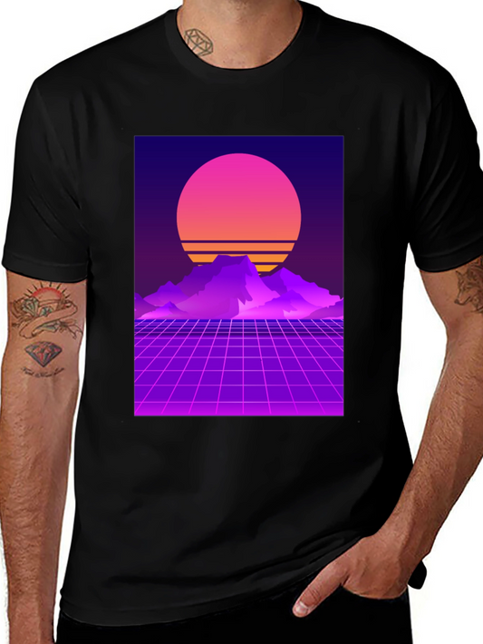 Retro Sunset Graphic T-Shirt