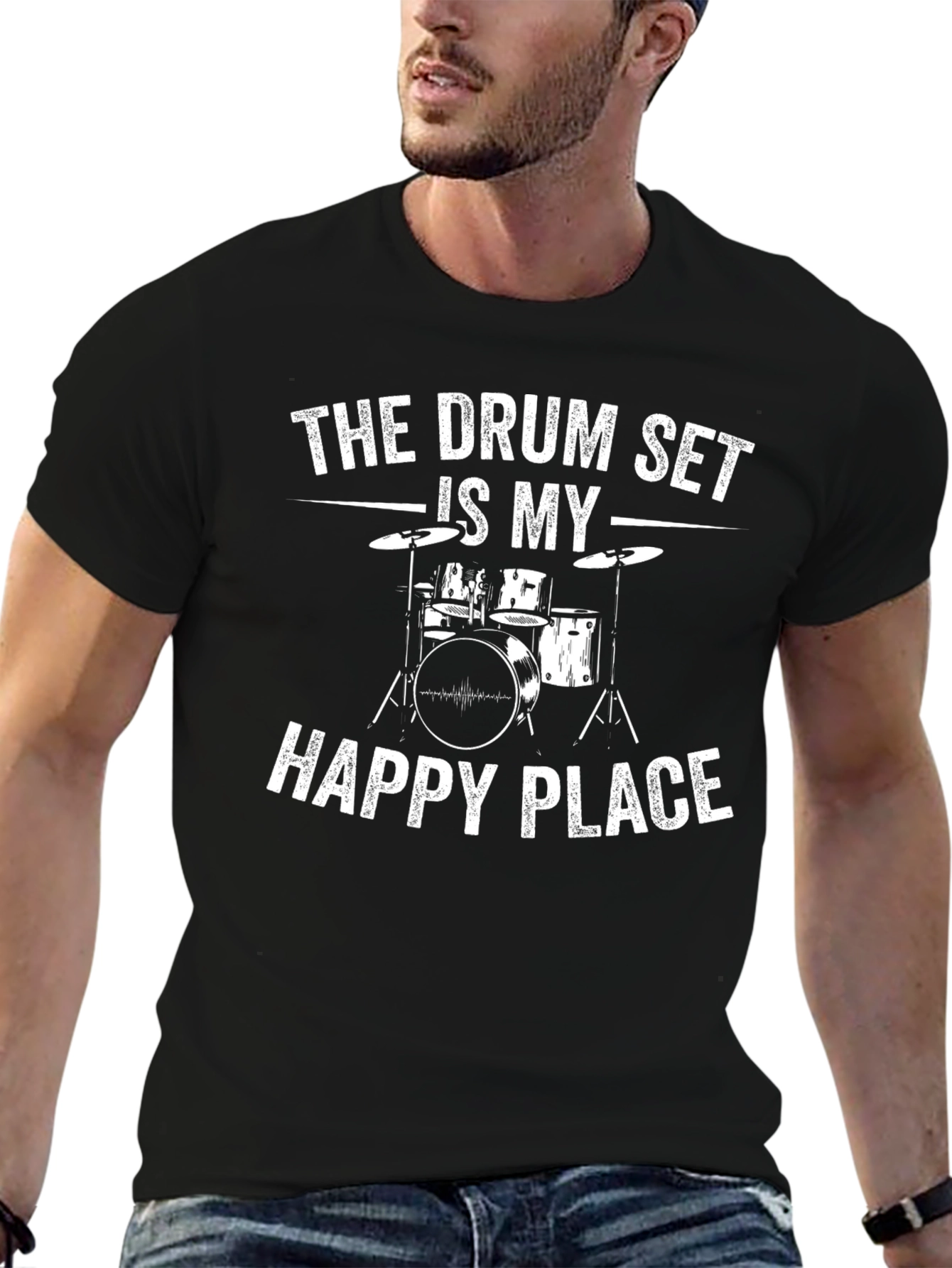 Drum Set is My Happy Place T-Shirt