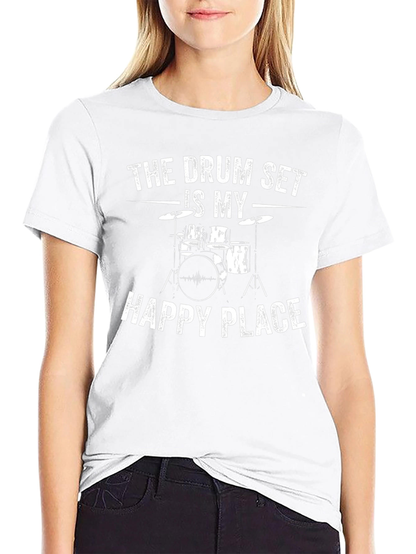 Drum Set is My Happy Place T-Shirt