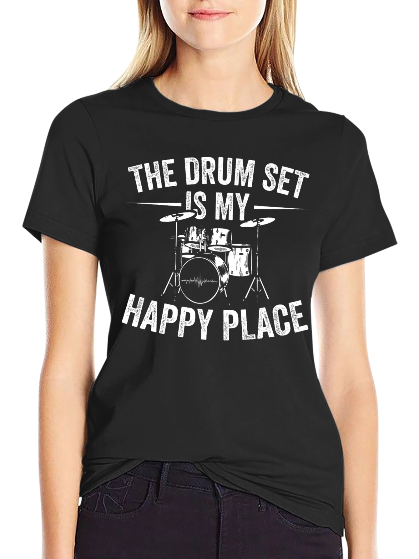 Drum Set is My Happy Place T-Shirt