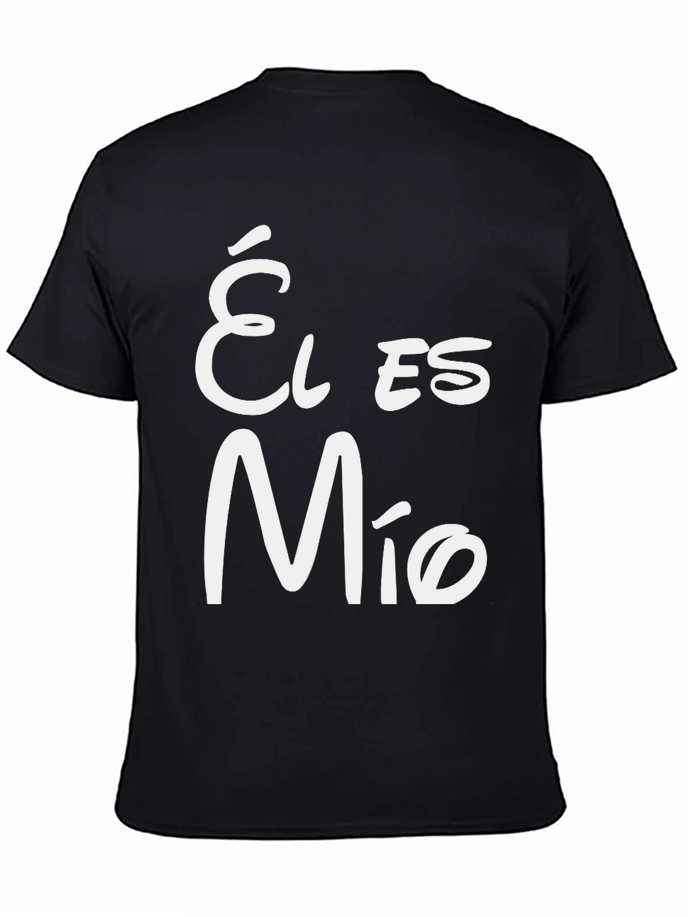Él Es Mío Black Crew Neck T-Shirt