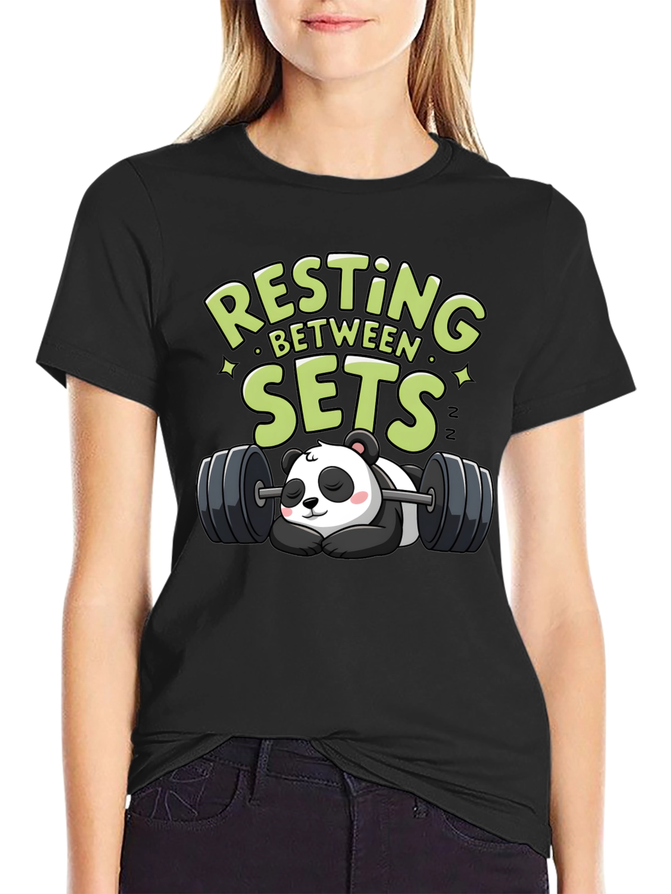Resting Between Sets Panda Graphic Tee
