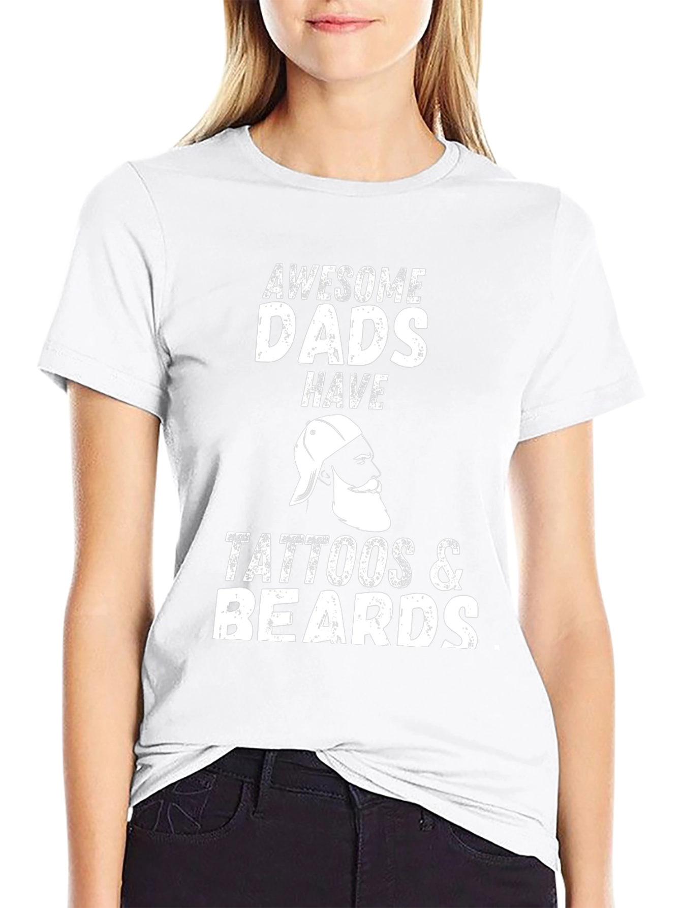 Awesome Dads Tattoos & Beards Graphic Tee