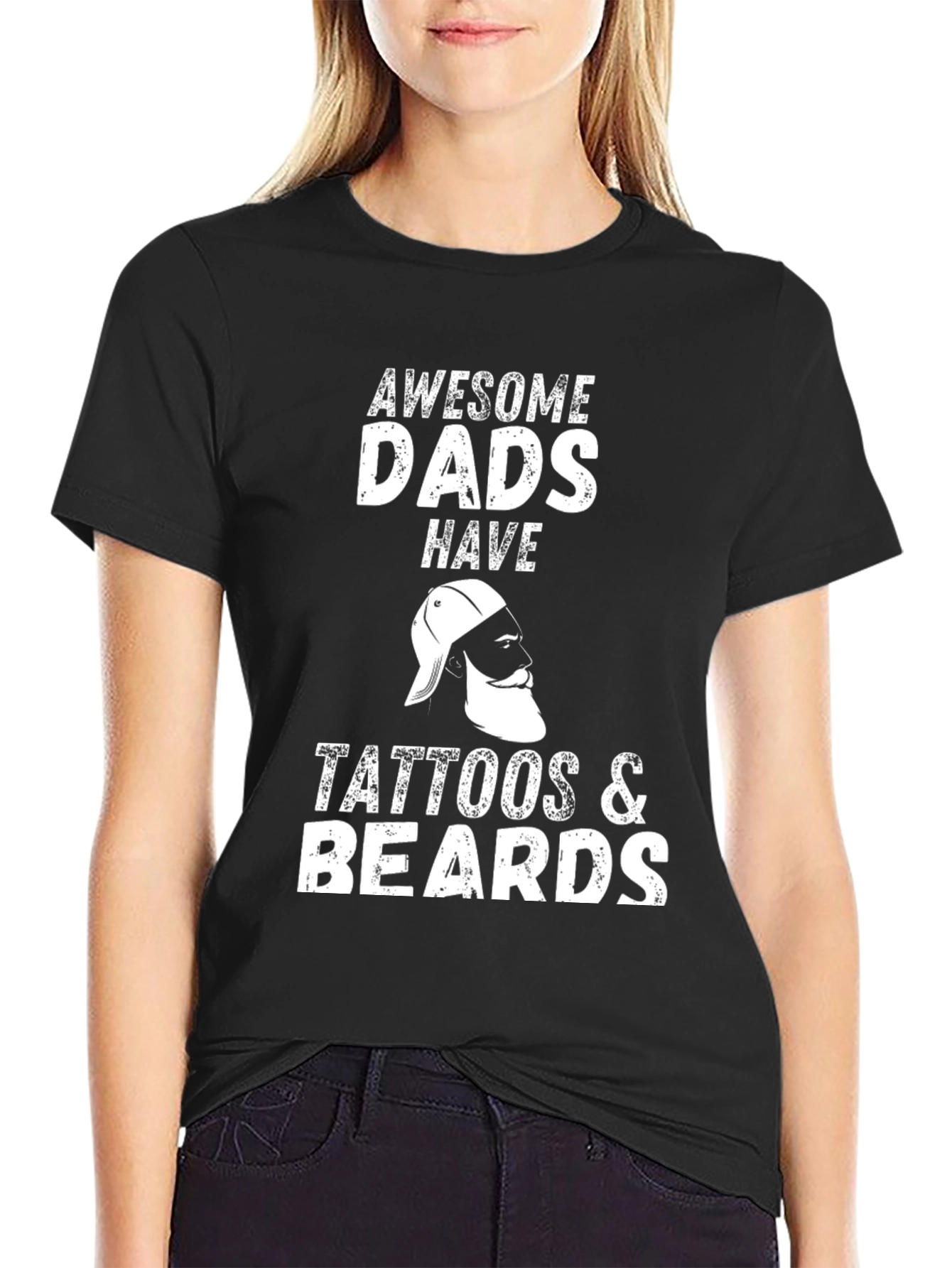 Awesome Dads Tattoos & Beards Graphic Tee